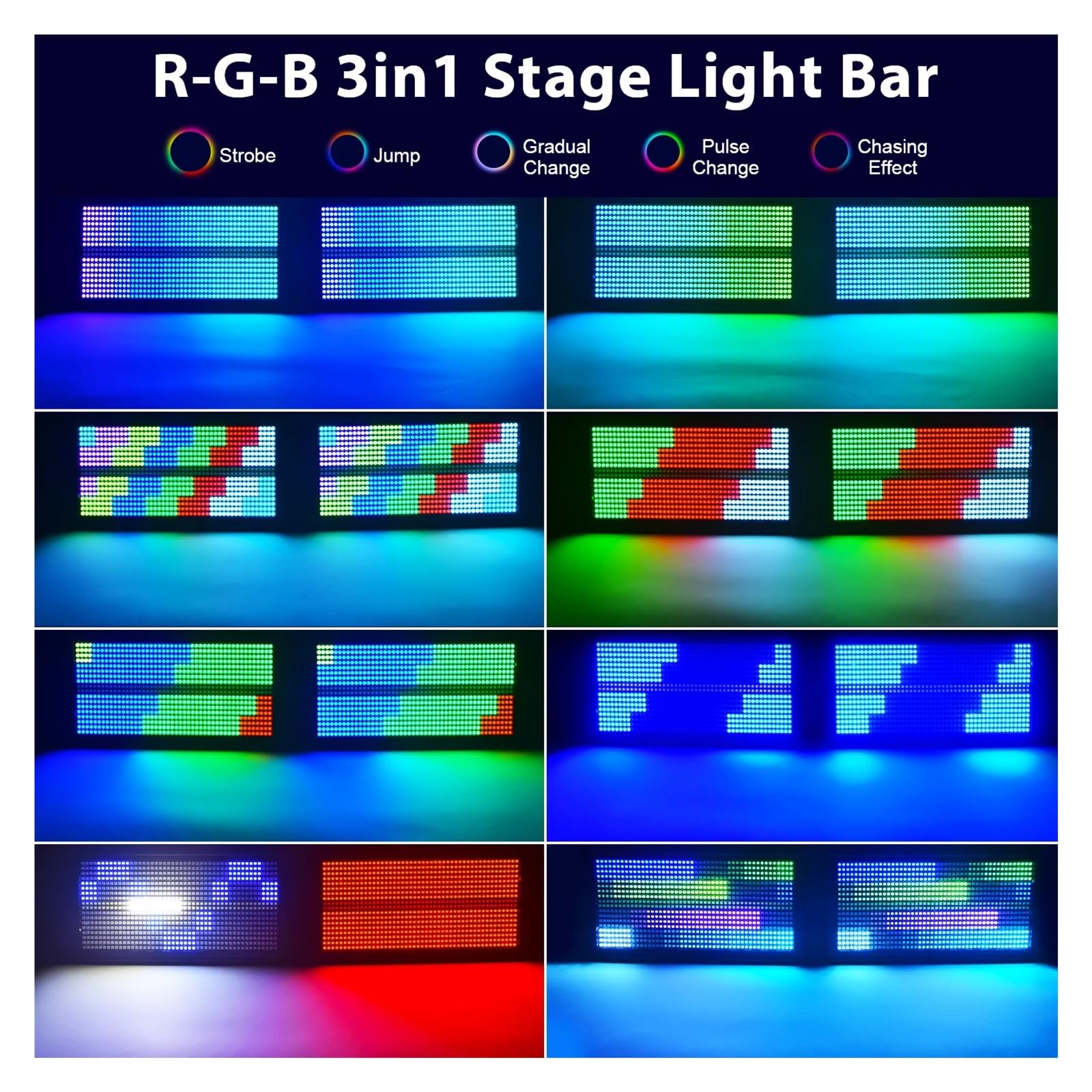 Oświetlenie LED RGB, Scena Światło Bar Wash Strobe Światła, 130 W RGB LED Uplight DMX512 DJ Na Imprezę Dyskotekę Ślub Wakacje KTV