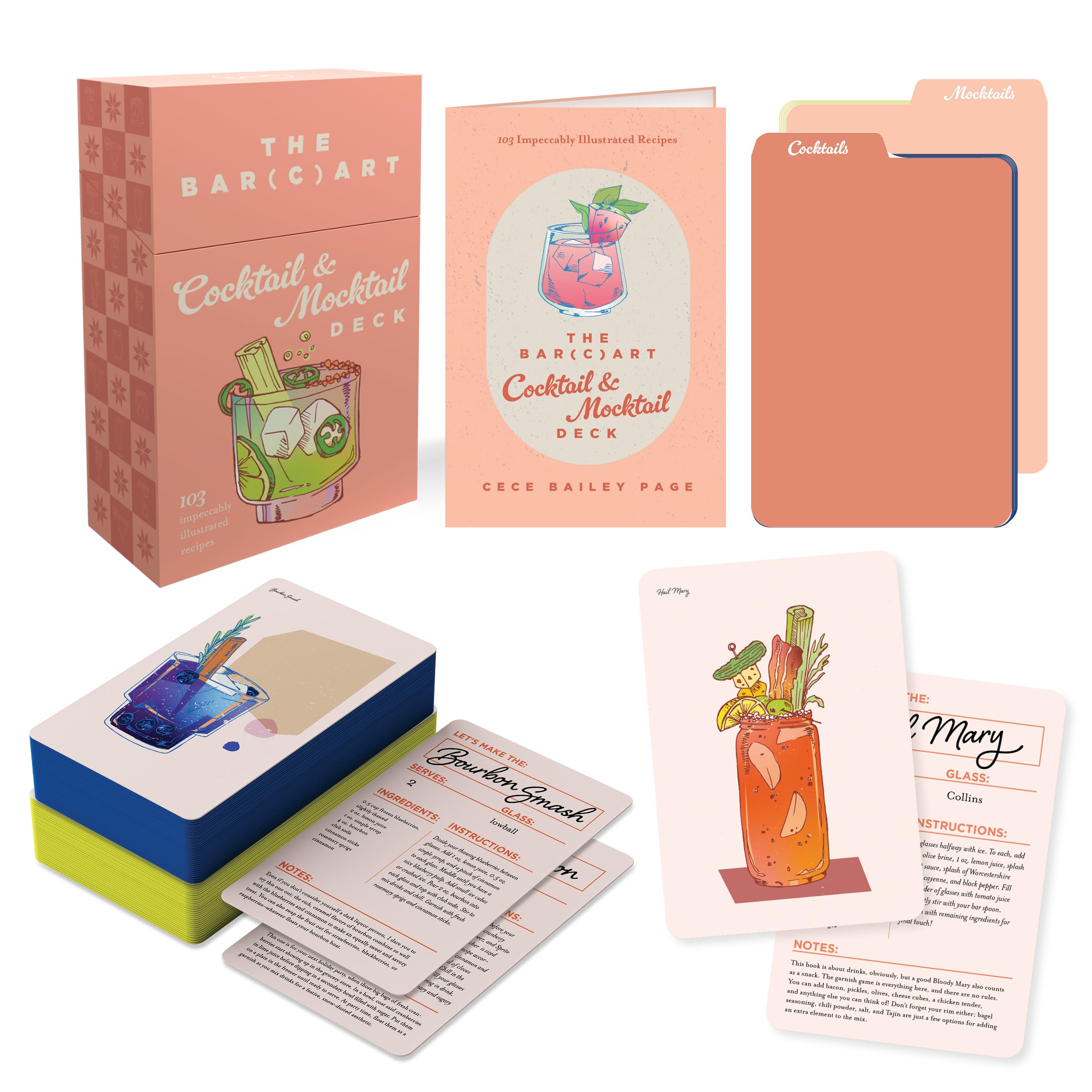 The Bar Cart Cocktail & Mocktail Deck: 103 Impeccably Illustrated Recipes (The Bar(c)art Series, 3)