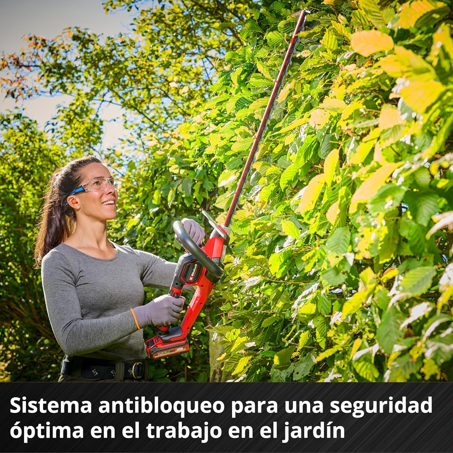 Einhell Professional Cortasetos con batería GP-CH 18/61 Li BL-Solo Power X-Change (18 V, sin escobillas, Longitud de Corte 61 cm, Sistema antibloqueo, Incl. carcaj, sin batería)