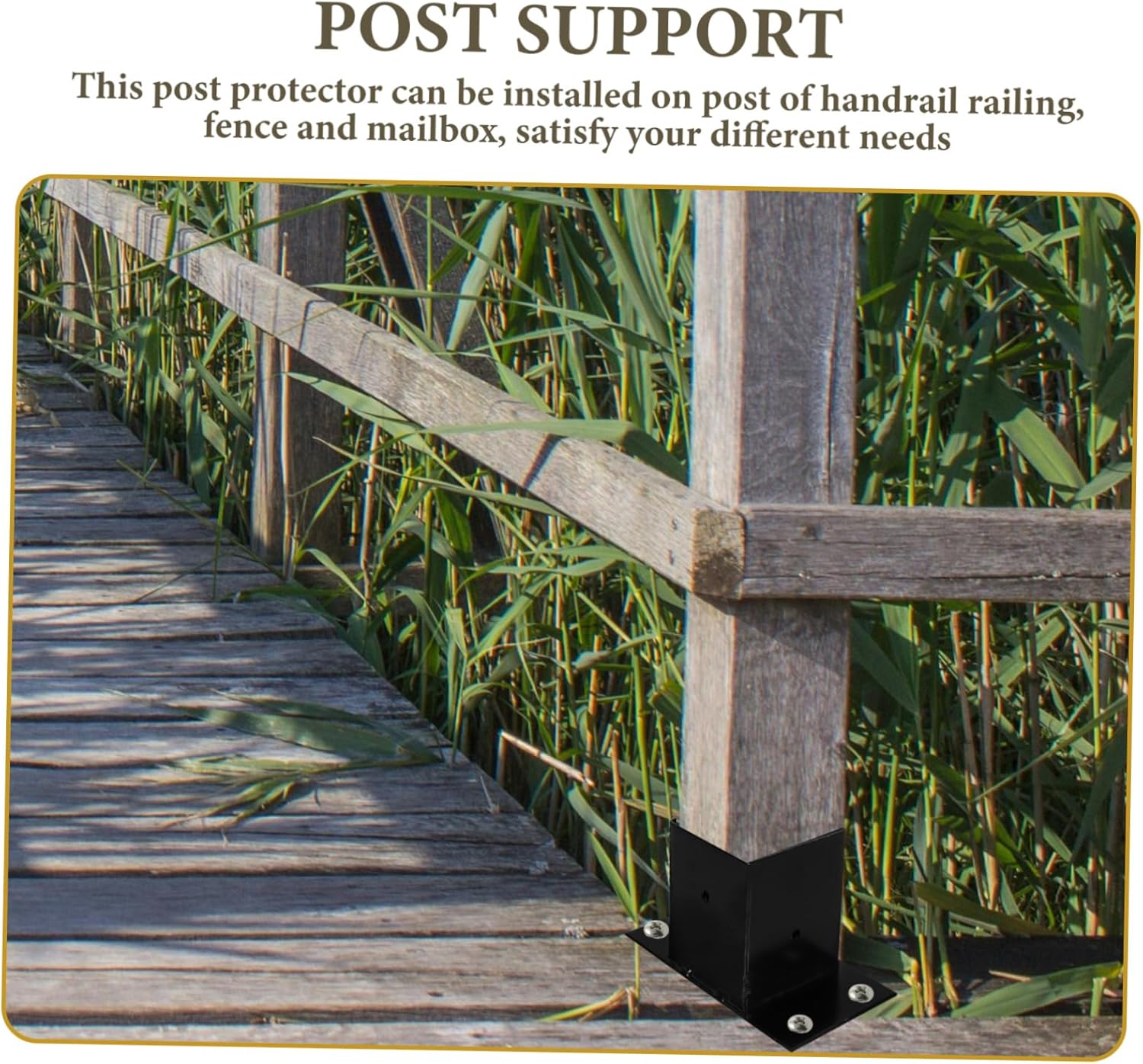 Mailbox Post Cover Post Base Protector Bracket for Mailbox Support Finish for Deck and Railing Use