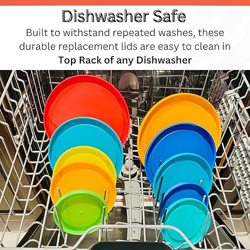 Miniatura 9 de Klare Ware - Tapas de repuesto para Pyrex 7202, Anchor Hocking y Klare Ware Ware - Recipiente de vidrio no incluido (paquete de 4, turquesa)