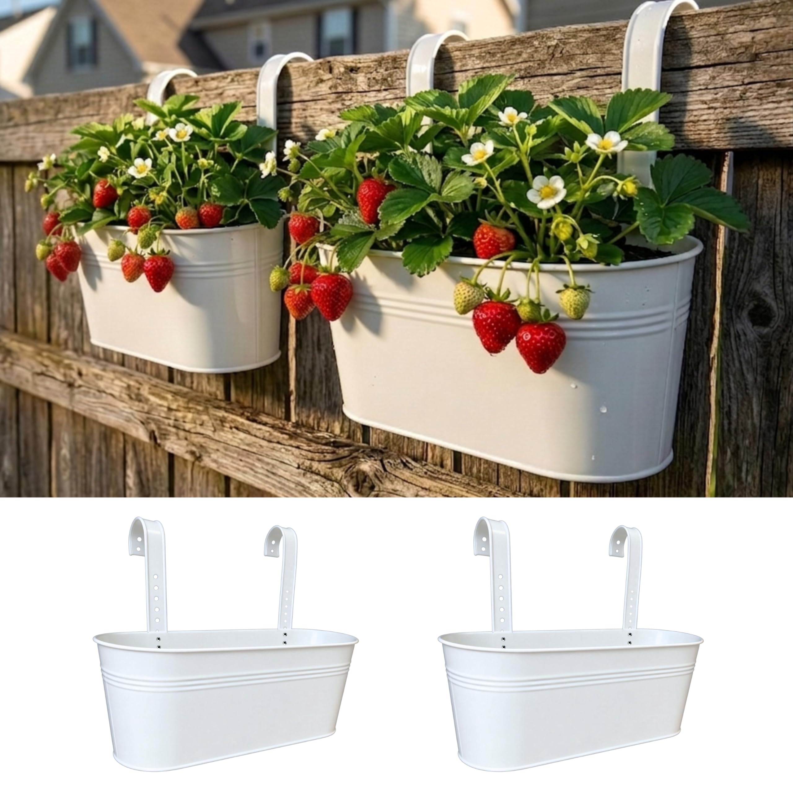 Amazon.com: LaLaGreen Planter Boxes for Outdoor (2 Pack, 17 Inch