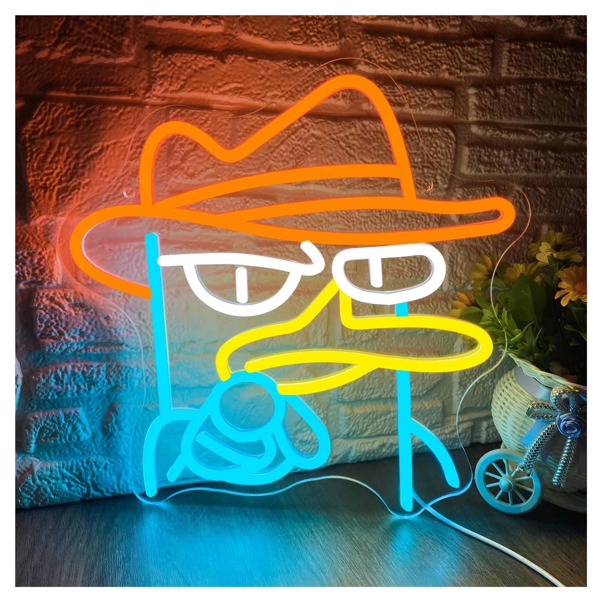 néon signe Enseigne Lumineuse En Forme D'oiseau Intensité Variable, Alimentée Par USB, Pour Chambre À Coucher, Salle De Jeux, Salon, Décoration Murale 12.9inx12.9in