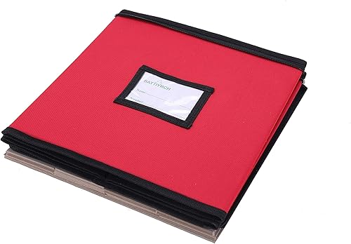 Miniatura 8 de Sattiyrch - Caja de almacenamiento para adornos navideños, tela Oxford 600D almacena hasta 64 soportes estándar para adornos navideños, 12 x