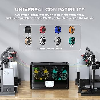 Amazon.co.jp: SUNLU フィラメントドライヤー S4、4 スプール