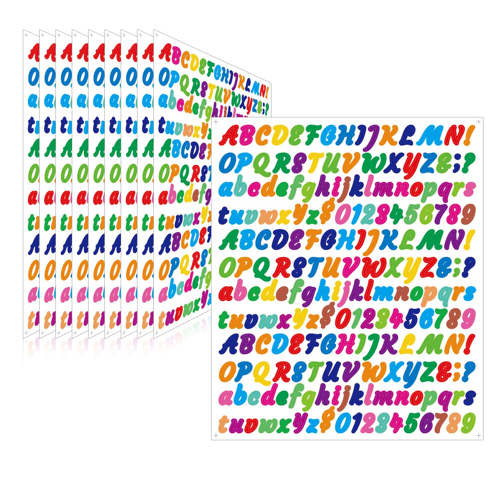 Letter Stickers,Mailbox Numbers,0.5 Inch Waterproof Vinyl Alphabet