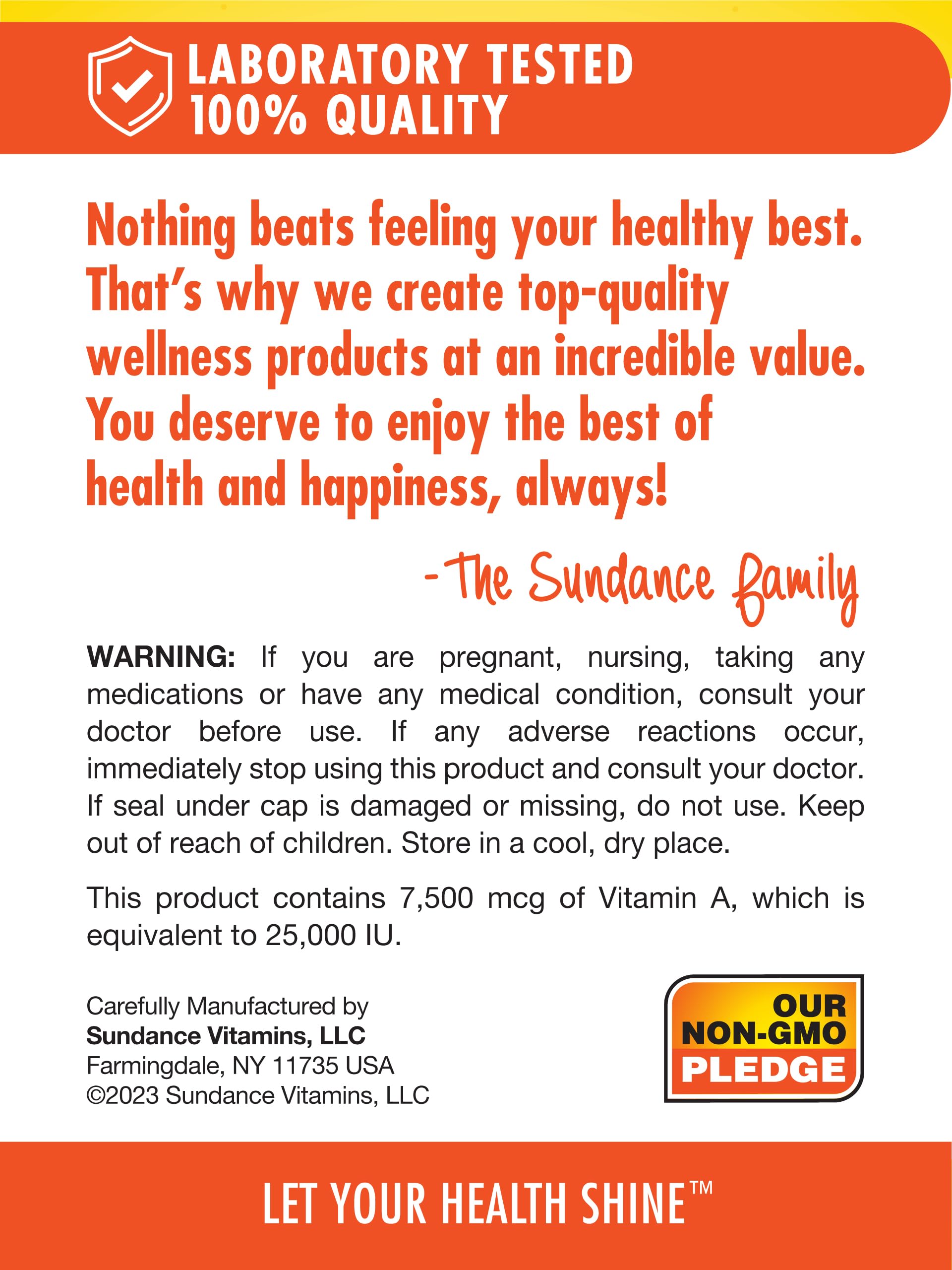 Sundance Beta Carotene 7500mcg | 60 Softgels | Provitamin A — Amazon image 5