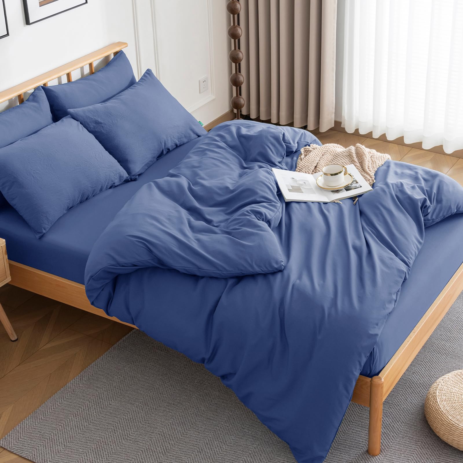 Amazon｜【水洗い加工&超柔らかい】fuwawa 布団カバーセット シングル