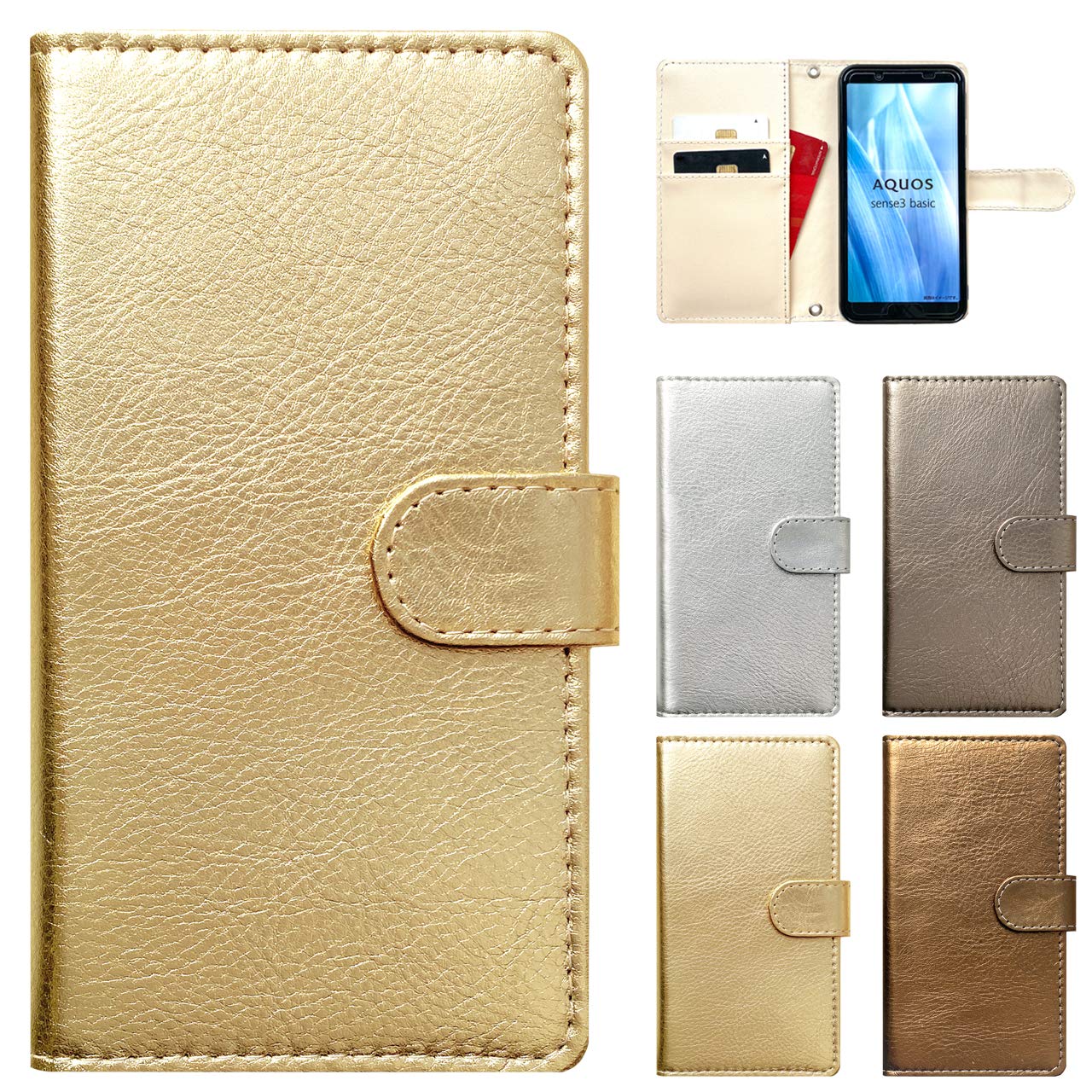 ☆ LG style3 L-41A ケース 手帳型 スタン ズゴールド 1027 Amazon.co.jp: LG style3 L-41A ケース カバー 手帳型ケース L41A L
