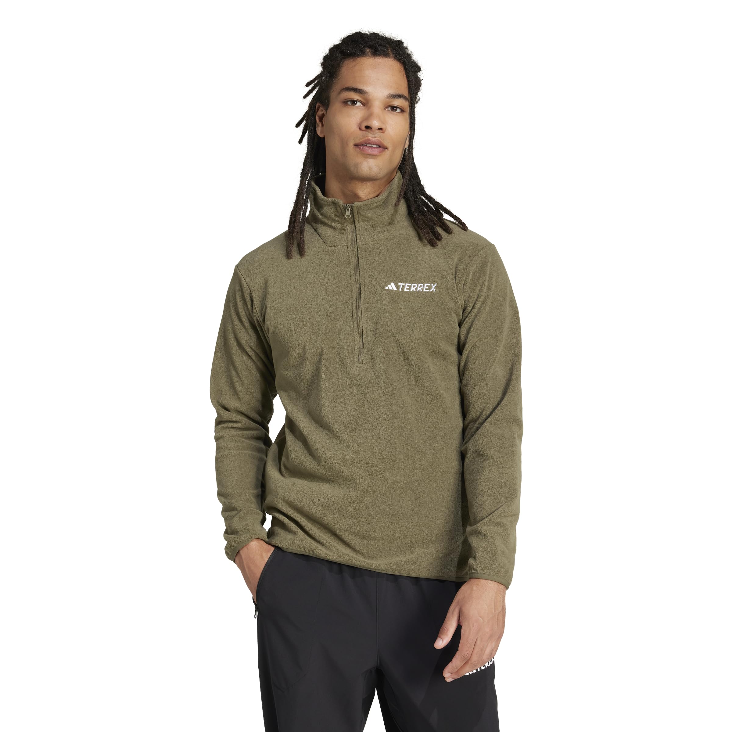 adidasadidas Men's Terrex Multi Essentials Half-Zip Fleece Hiking Jacket