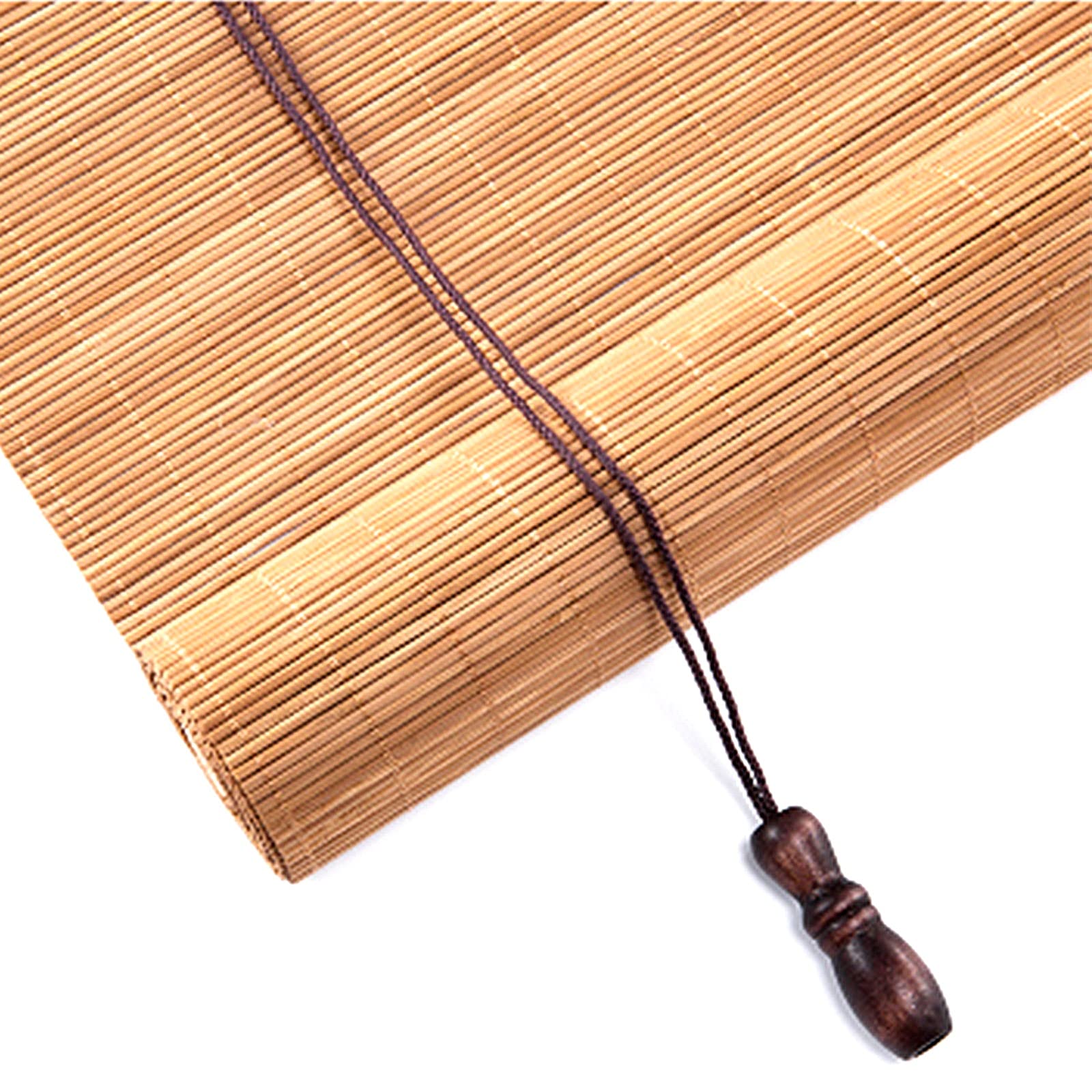 Karbonizowane żaluzje bambusowe, bambusowe, naturalny wzrost, ręcznie tkane, cieniowanie słoneczne, łatwe w instalacji i łatwe w użyciu (rozmiar: 110 x 180 cm/43 x 71 cali)