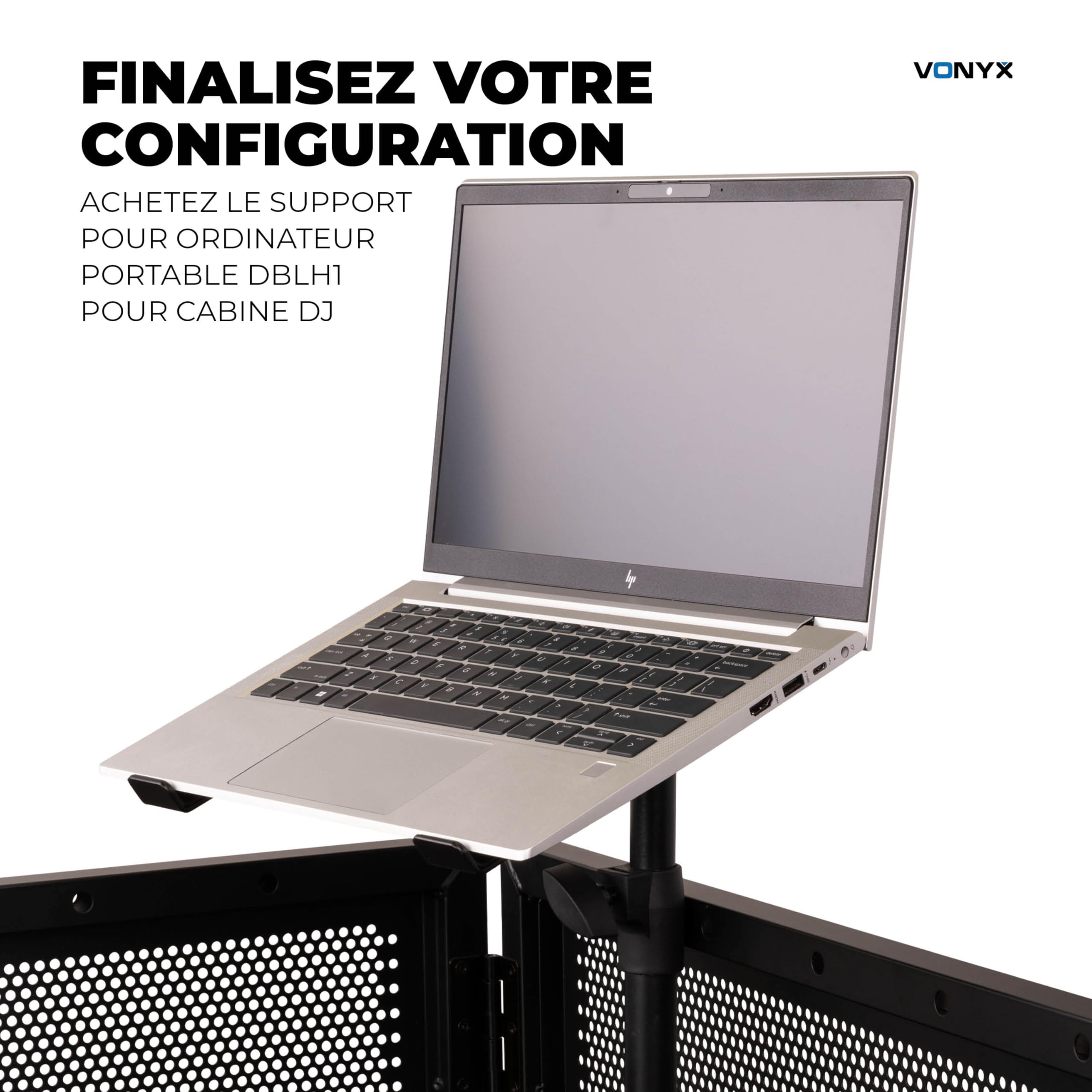 Vonyx DBF105 Pupitre DJ Compact Pliable - Table DJ Portable avec Housses Lycra et Housse de Transport - Stand DJ Mobile Stable