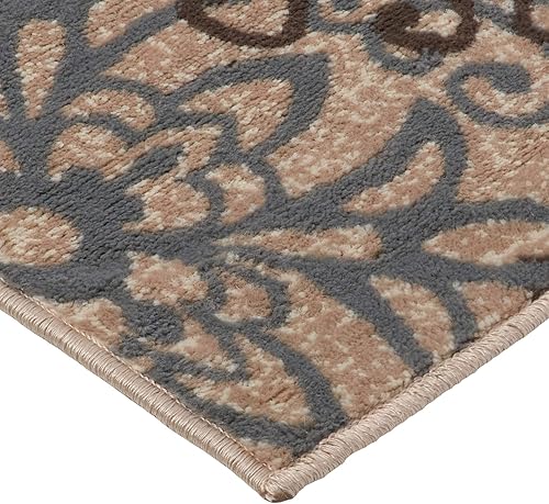Miniatura 3 de SUPERIOR Alfombra de área contemporánea de la colección Leigh - Alfombra moderna de 516 de pulgada (8 mm) de pelo con diseño de medallón floral con