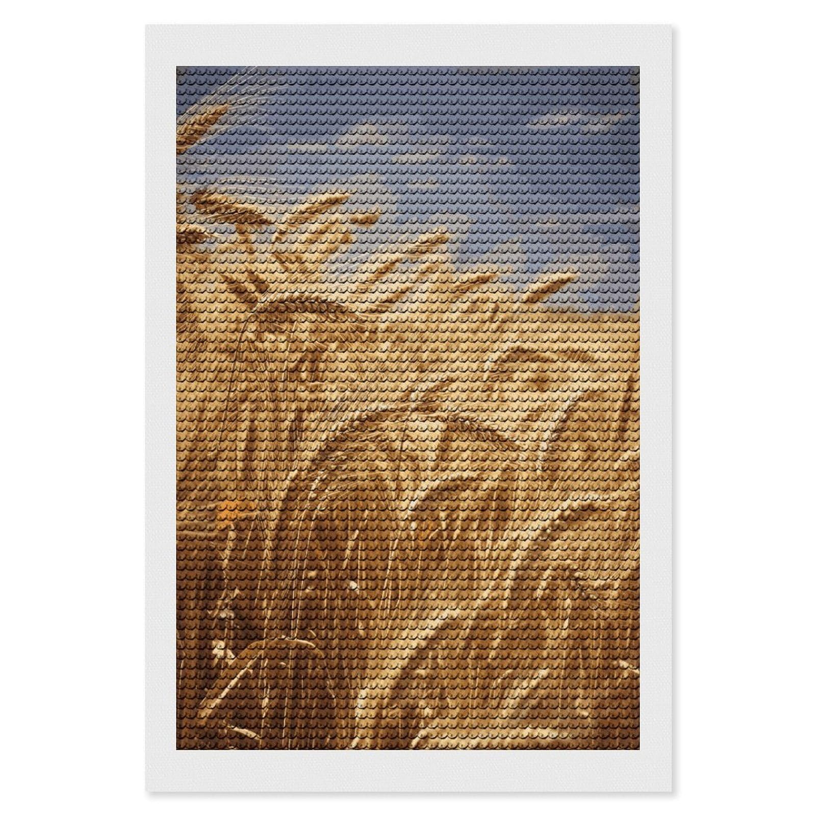 FekiLoot Diamond Art Kits for Adults, DIY 5D Wheat Harvest Diamond Painting Kits for Beginners, Full Round Drill Diamond Dots Painting Gem Art Crafts for Home Wall Decor & Gift 8"x12"
