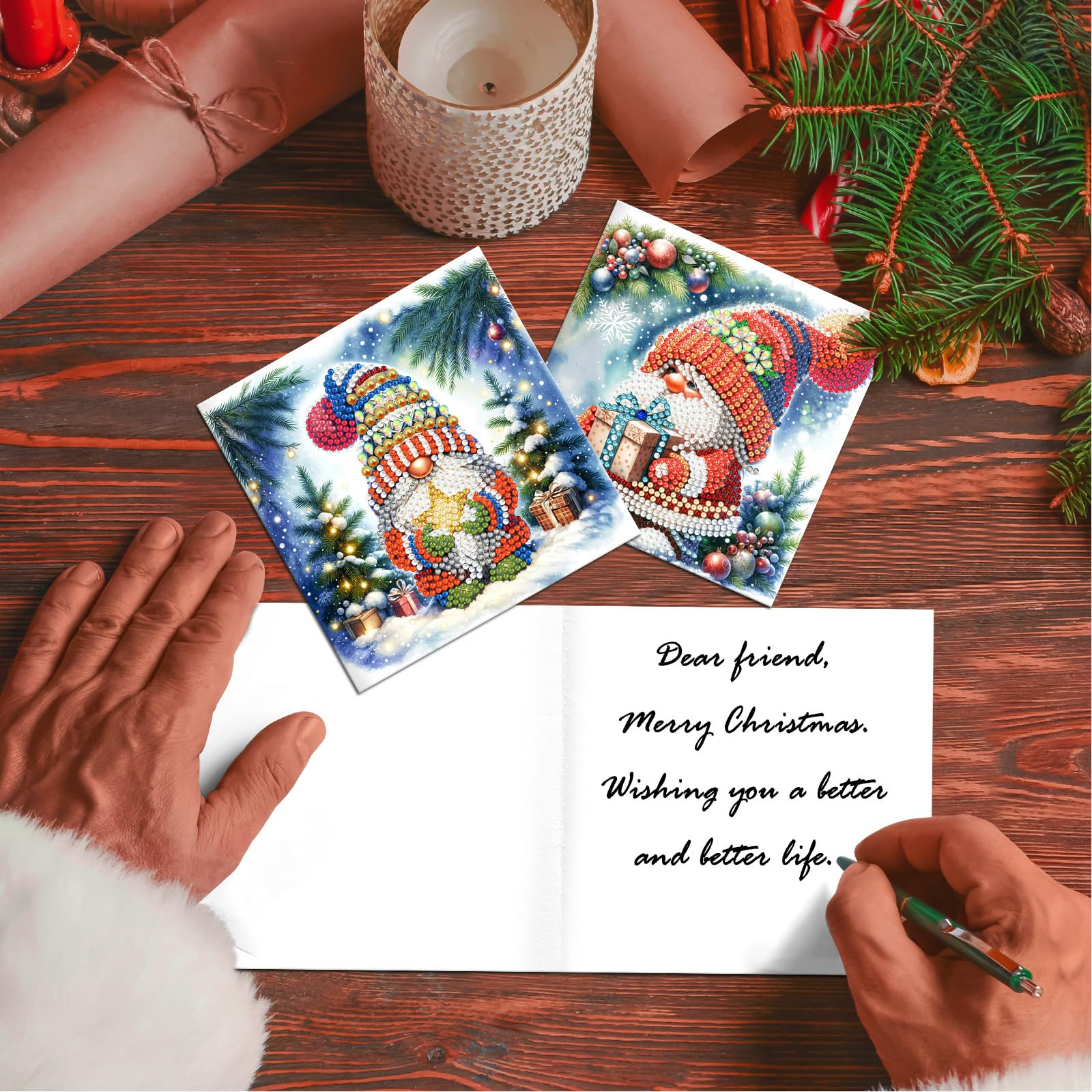 Amazon.com: LUSandy 12 Pack DIY 5D Diamond Painting Christmas  display picture 1