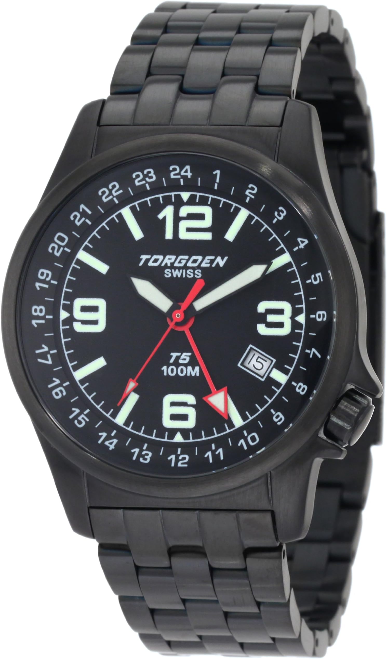 Swiss Men's T05208 T05 Series Classic Black Aviation Watch