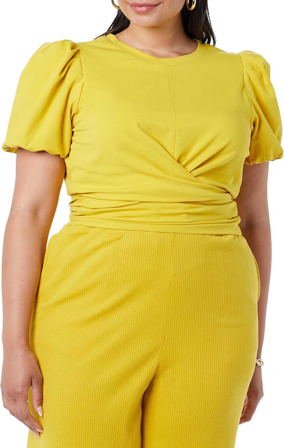 TEREA Women's Violette Puff Sleeve Wrap Top