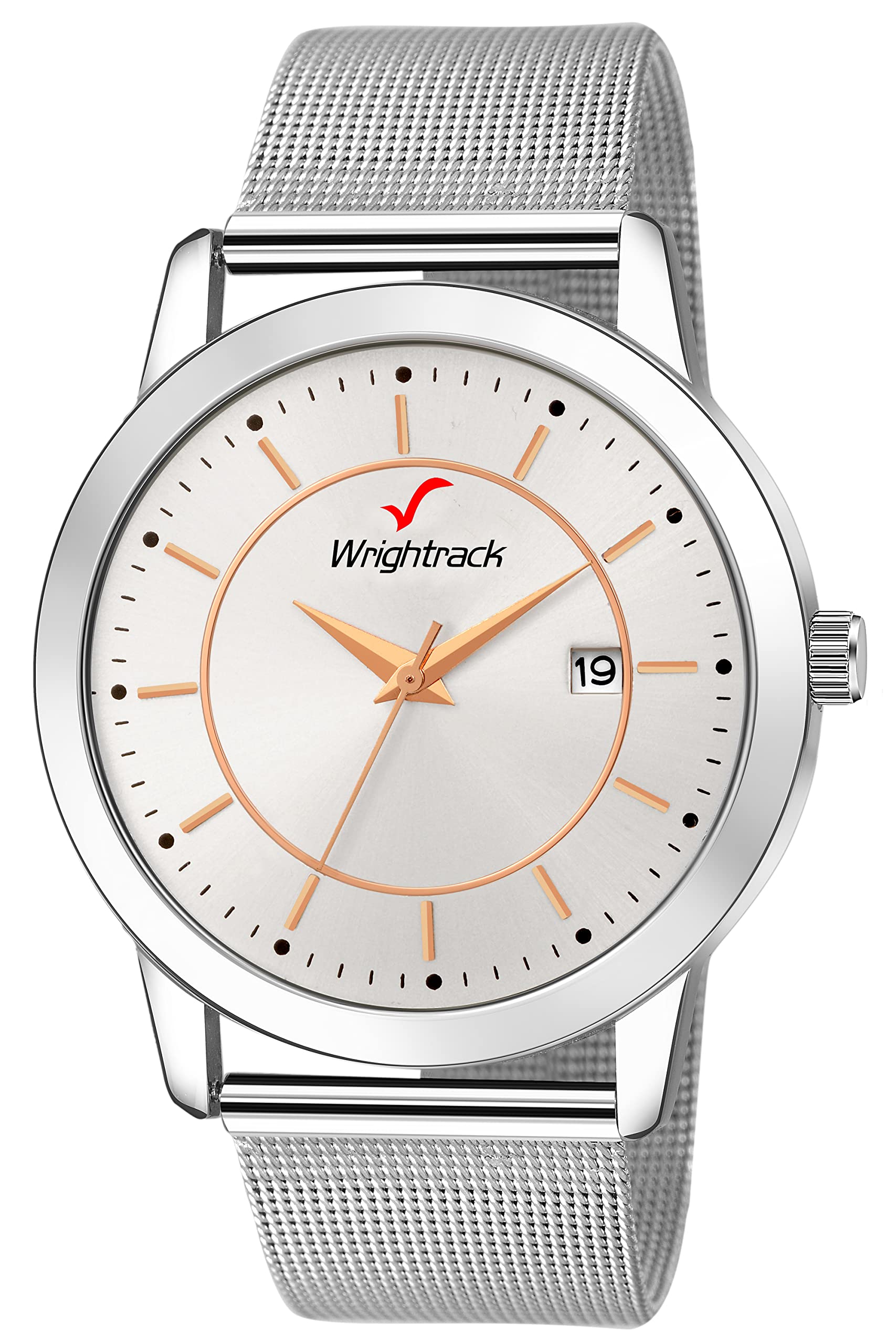 WRIGHTRACK Analogue Quartz Movement Silver Dial with Date Stainless Steel Strap Wrist Watch for Mens and Boys -WT905 (B09ZDGXDLY) Amazon Price History, Amazon Price Tracker