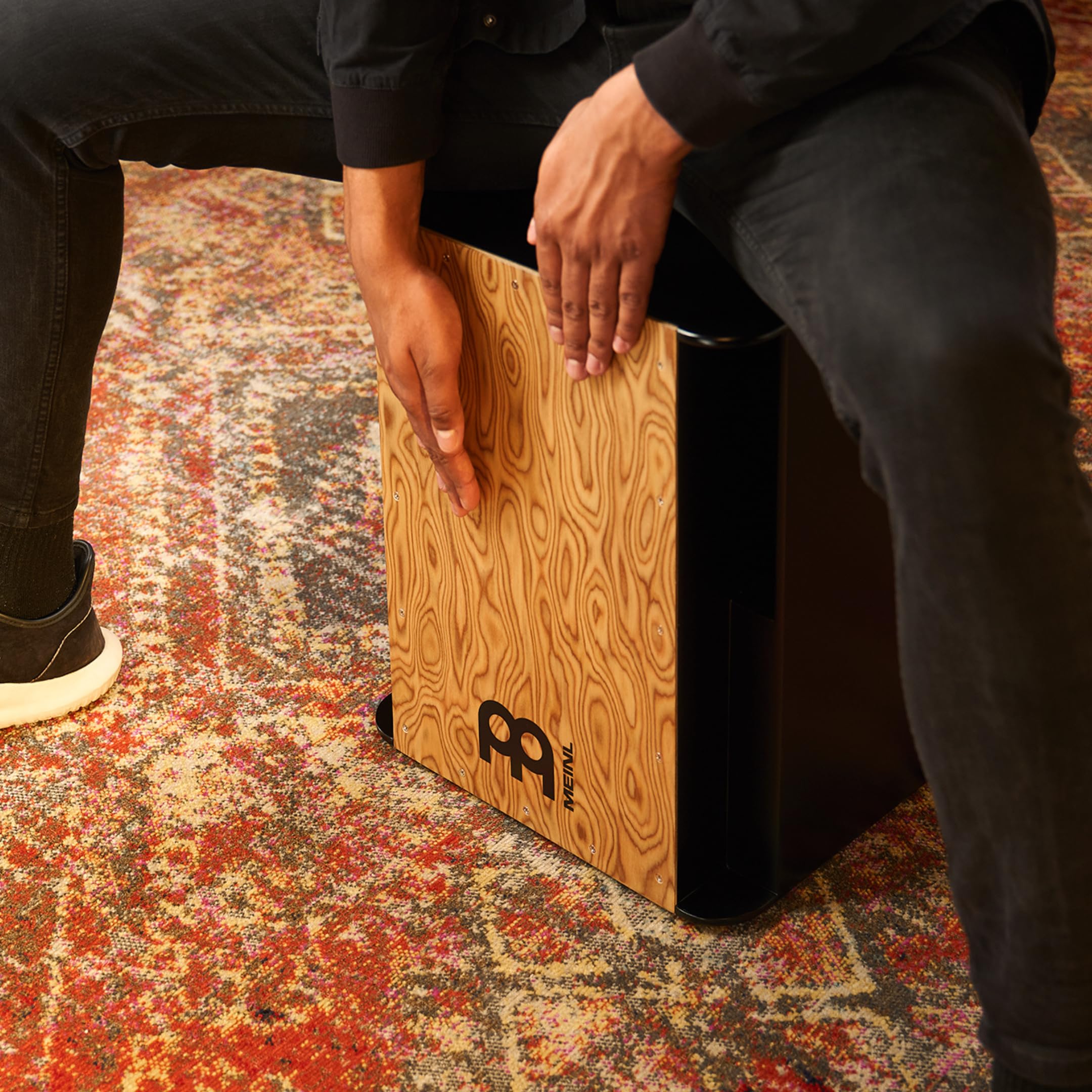 Meinl Vertical Subwoofer Bass Cajon with Internal Snares - NOT MADE IN CHINA - Makah Burl Playing Surface, 2-YEAR WARRANTY (SUBCAJ6MB-M) - Image 9