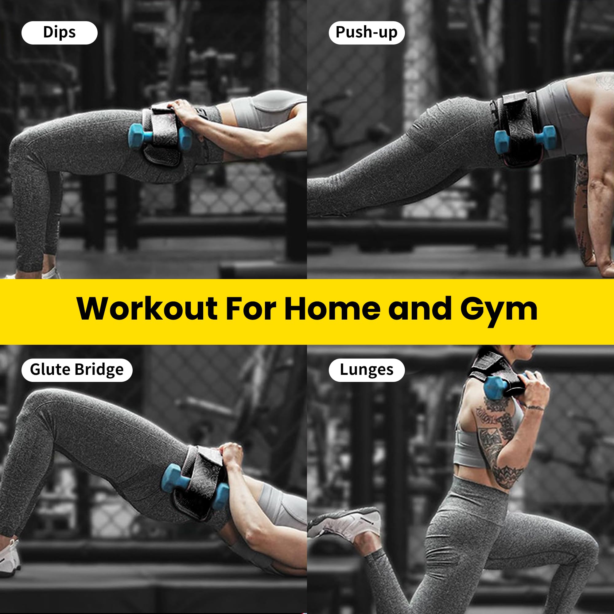Cintura di spinta per fianchi, resistente e sicuro, con imbottitura extra in gomma antiscivolo per manubri, kettlebell e piastre, ideale per palestra, casa e allenamenti in movimento