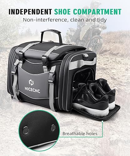 Miniatura 3 de NICECNC Bolsa de equipaje para motocicleta, bolsa expandible para asiento trasero de motocicleta, bolsa universal de almacenamiento para casco de