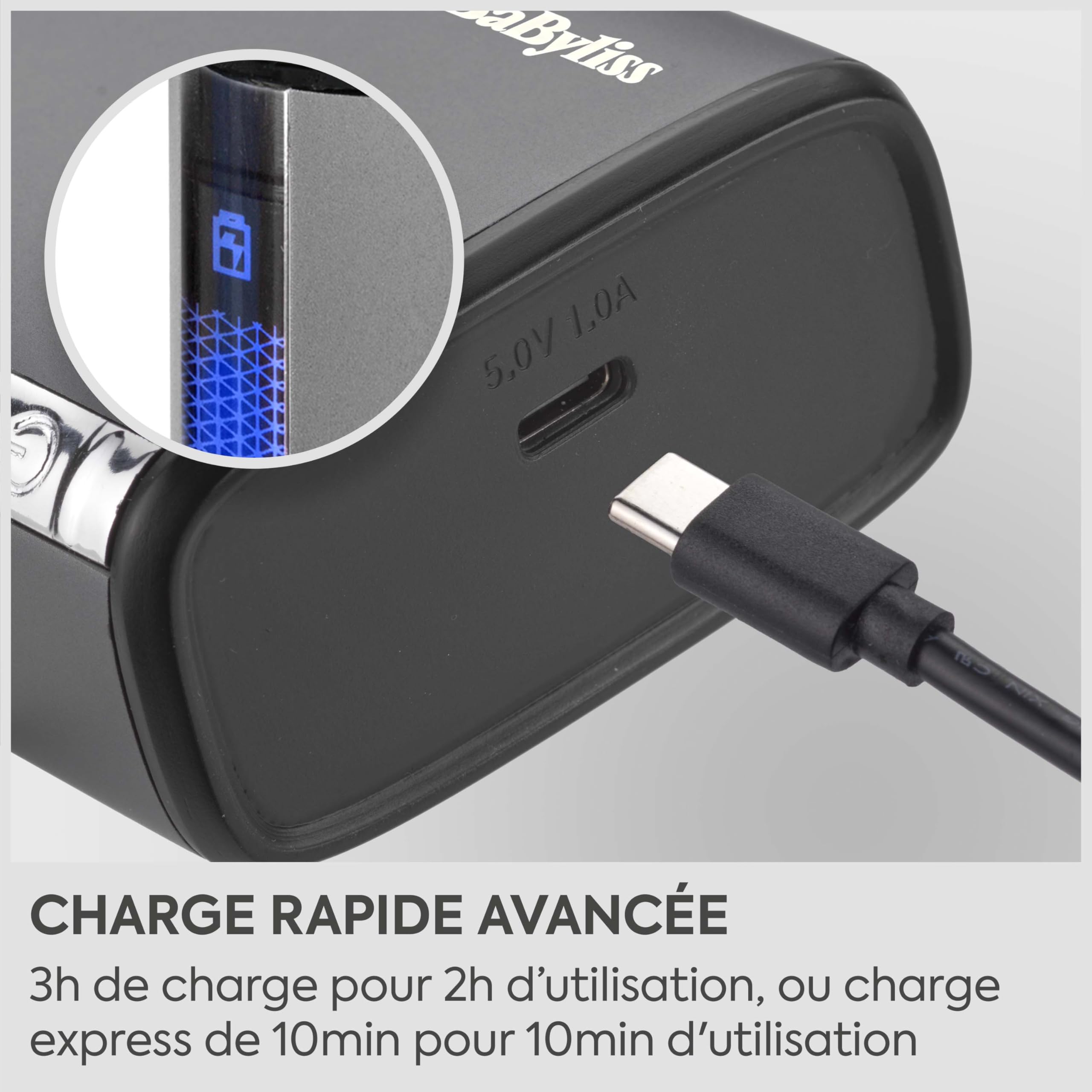 Rasoir BaByliss Super‑X à double grille pour homme – Finition ultra‑lisse, grilles en acier japonais, lithium‑ion sans fil, Wet & Dry IPX7, USB‑C, FS996DE