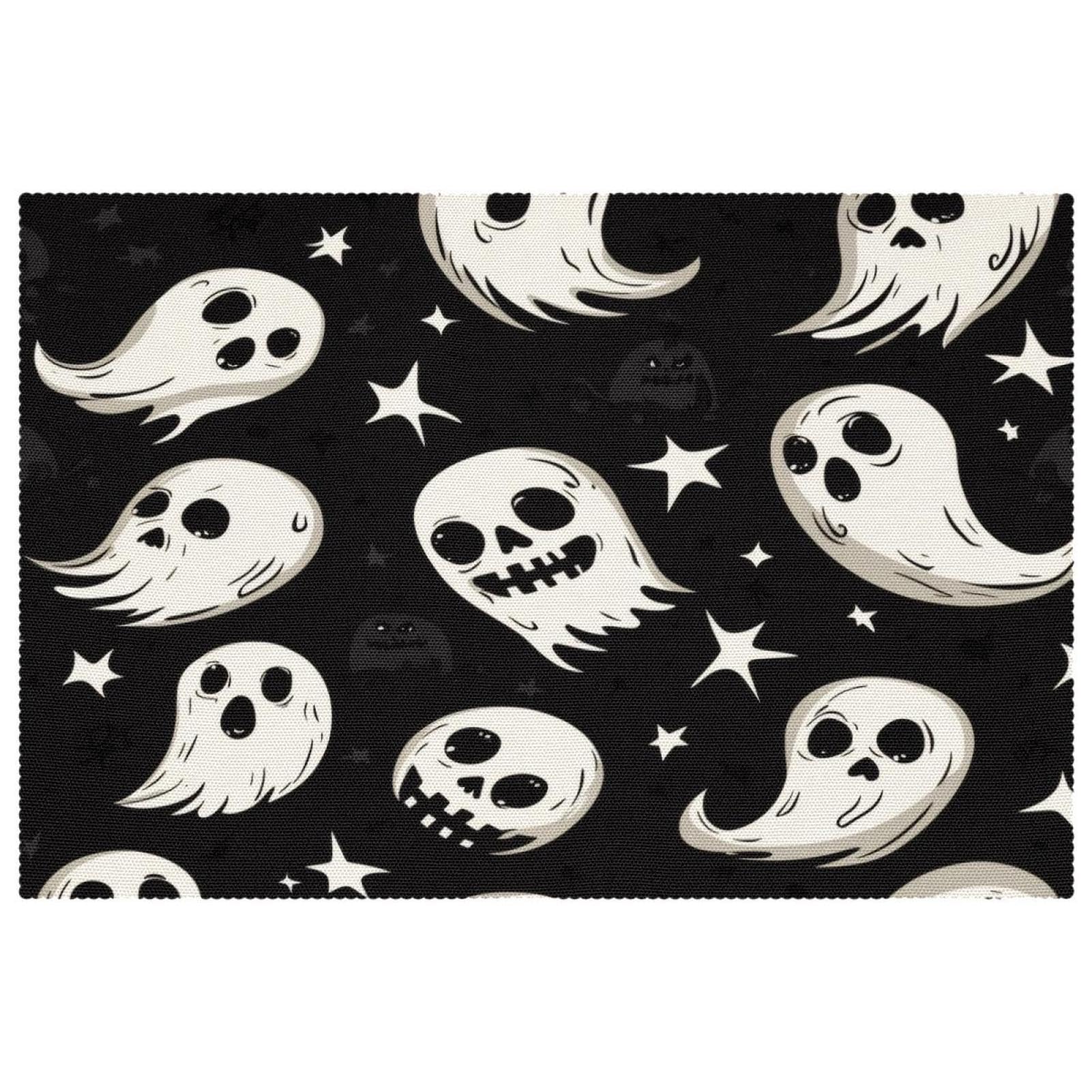 Set de table d'Halloween fantômes lot de 6 lavable salle à manger