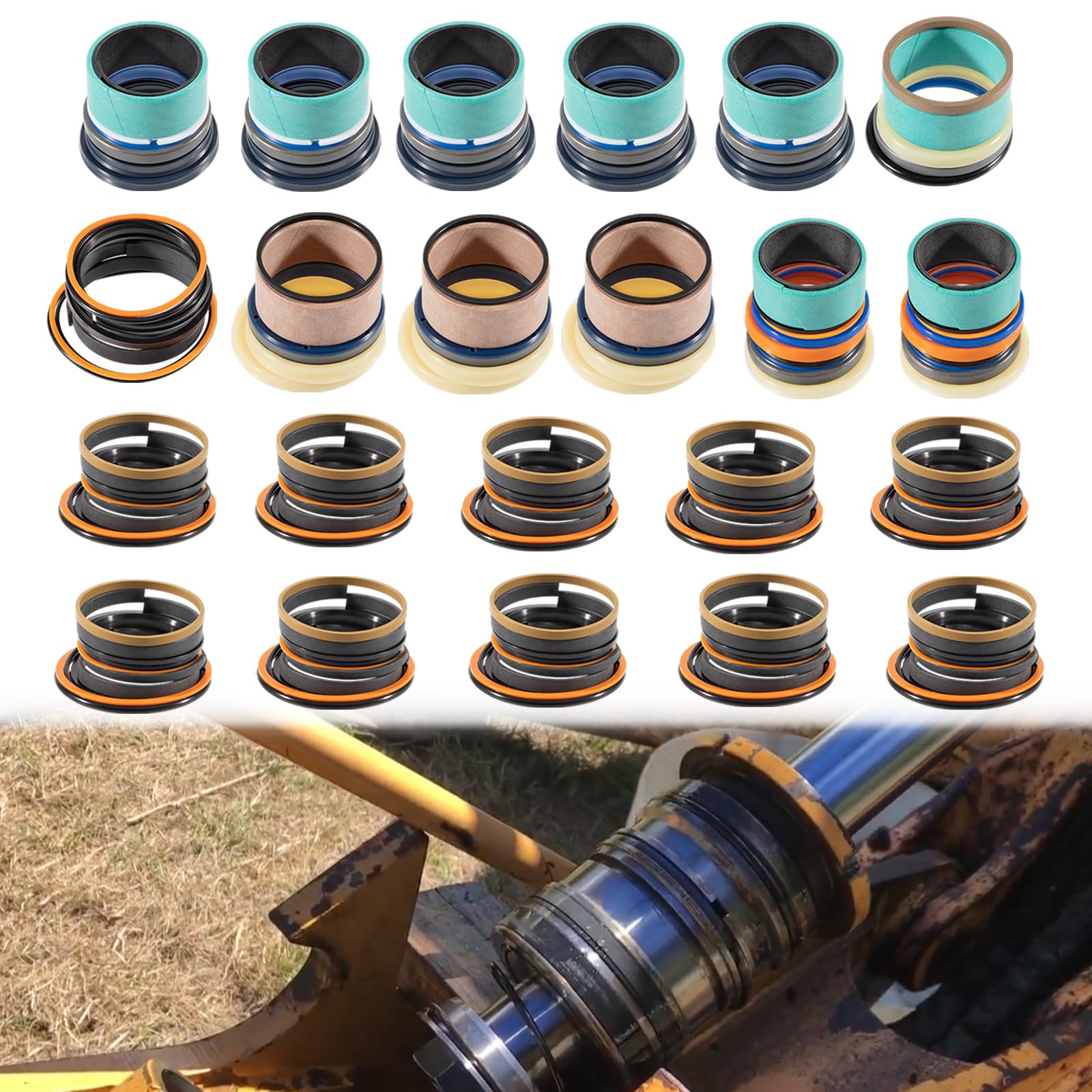 Photo 1 of Sunluway Hydraulic Cylinder Seal Kit for John Deere 310E