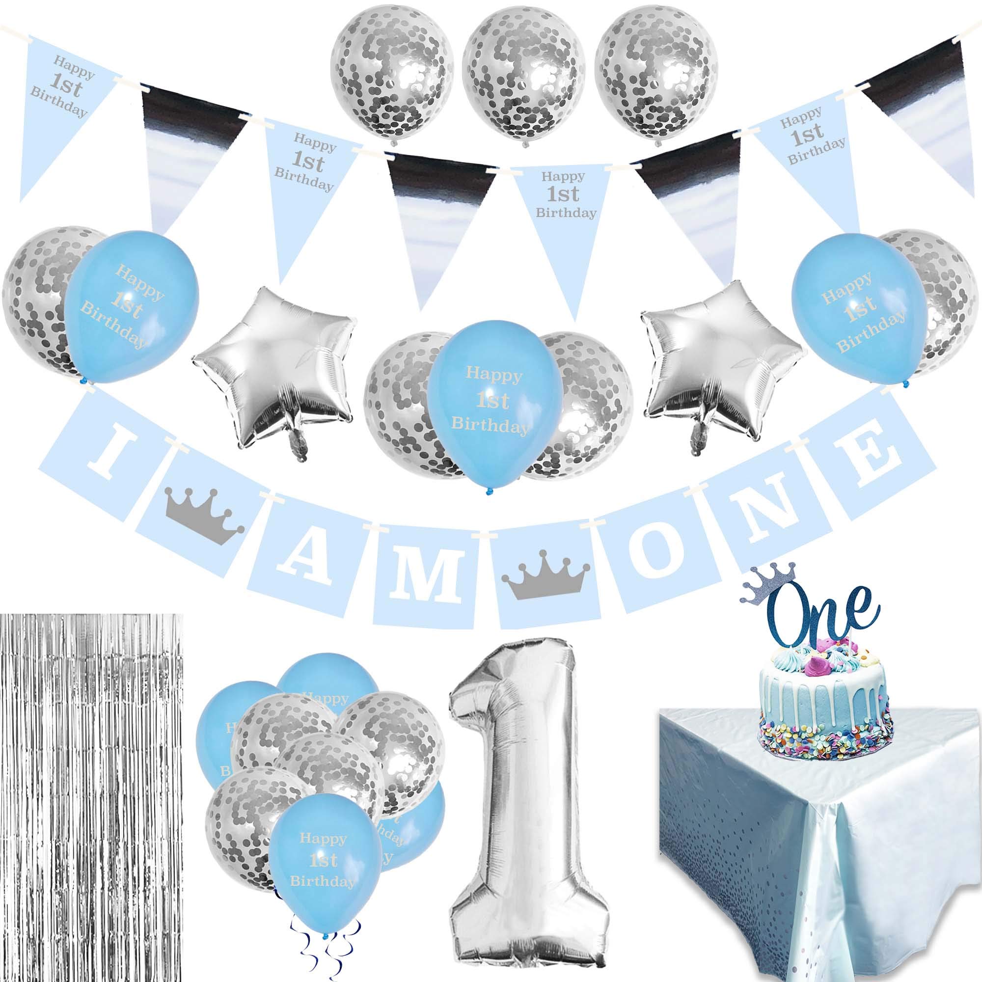 Buy 1st Baby Boy Birthday Decorations Kit First Birthday Party