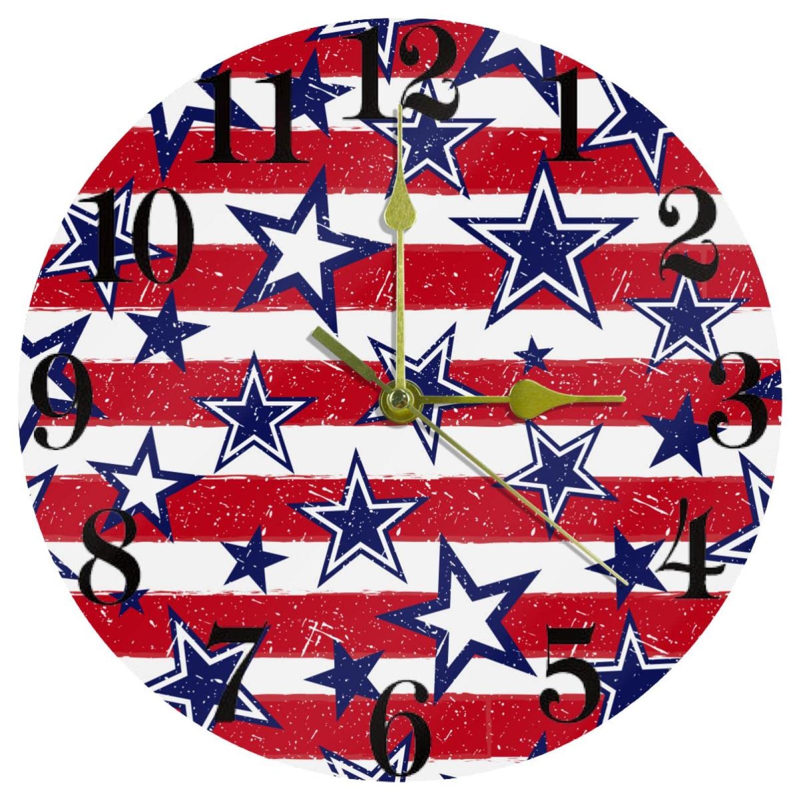 Horloge murale ronde pour école et bureau lisible et sans bruit de tic-tac