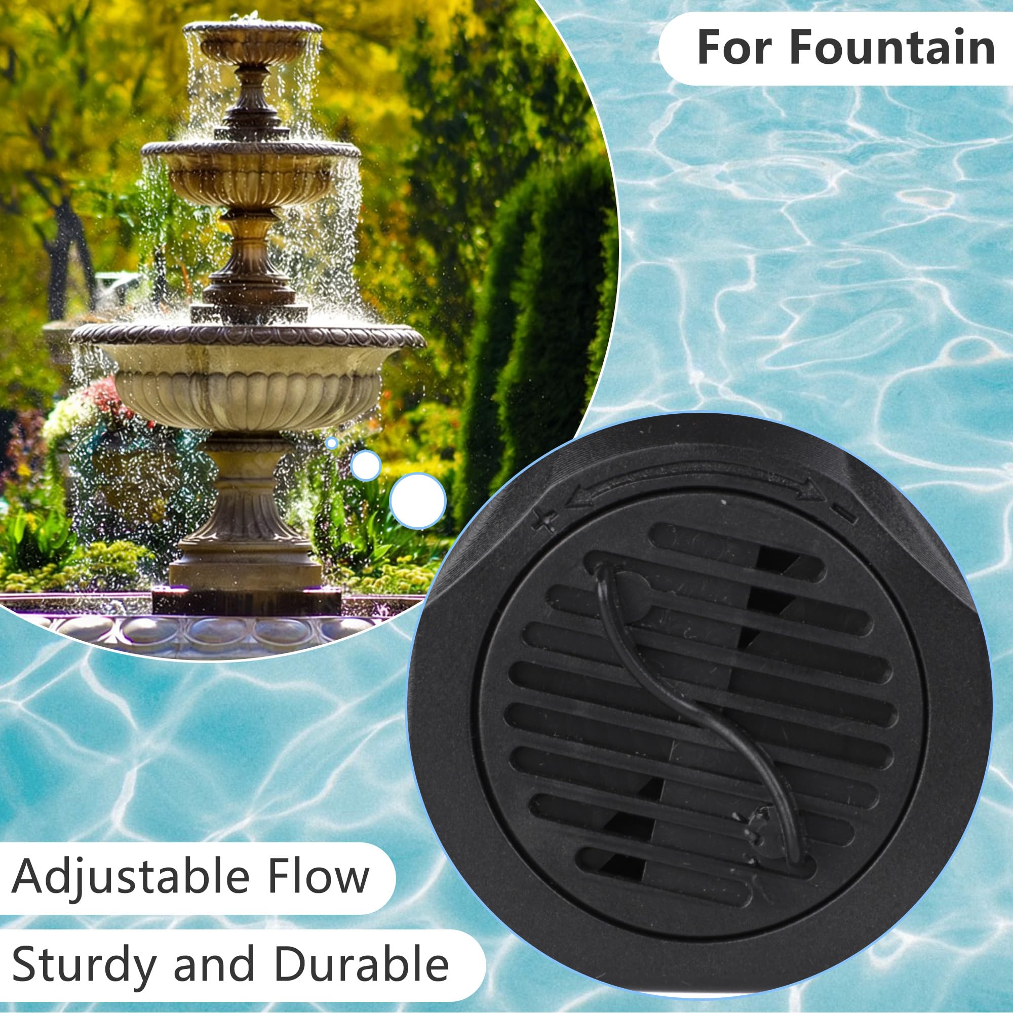 alizzy - Bomba de agua sumergible pequeña de 150 GPH (570 L/H, 10 W), bomba de fuente de agua ultra silenciosa con elevación de 4 pies y cable de alimentación de 6 pies para acuario, pecera, función