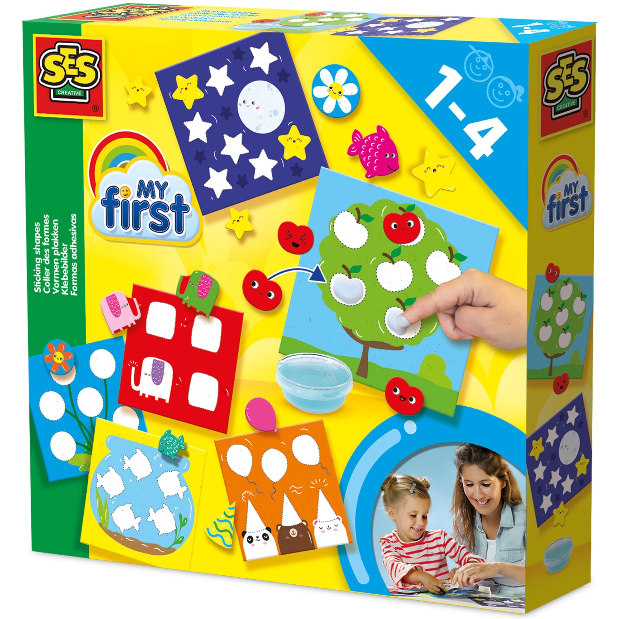 SES Creative My first - Sticking shapes, diverse colours