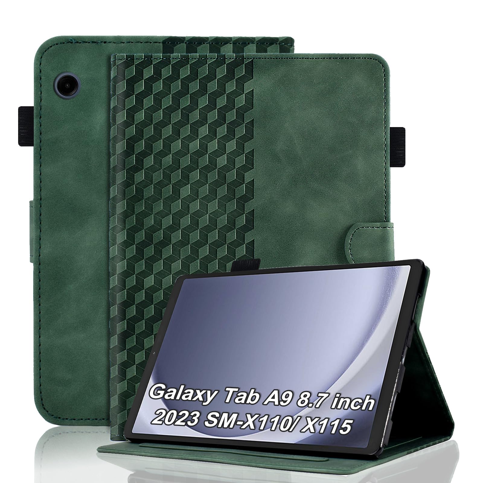 Case for Honor Pad X8a 11 Inch Tablet 2024 Protective Case Premium Leather Folio Smart Case with Auto Sleep/Wake Pen Holder Card Slot for Honor Pad X8a- Dark Green — view 96