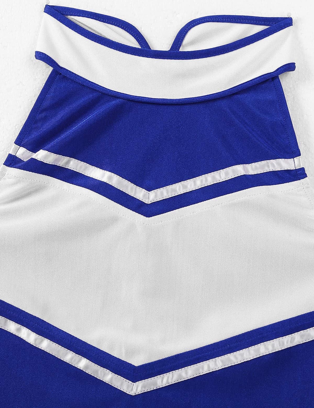 inhzoy Damen Cheerleading Cheer Leader Uniform Rock Crop Top Set Tanz Karneval Fasching Party Halloween Kostüm