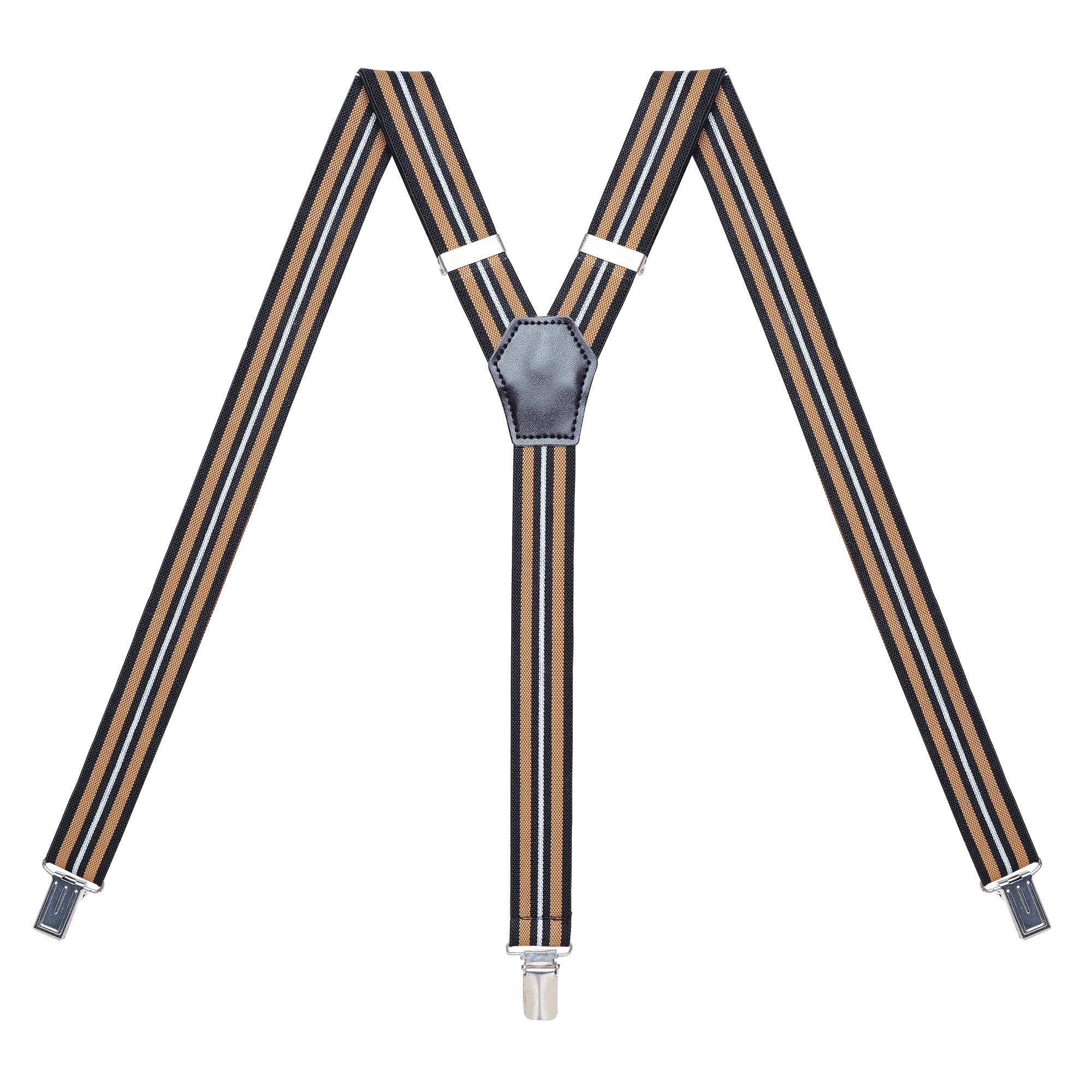 Womens Suspenders – Y Back Style – 1" Width - Comfortably Adjustable Elastic Straps and Metal Clips