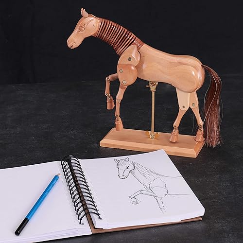 Miniatura 6 de U.S. Art Supply Maniquí articulado de madera de 8 "caballo artista dibujo maniquí