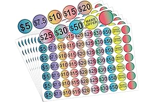 1-Inch Pre-priced Yard Sale Stickers for Ultimate Flea Market Success