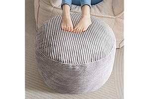 HIGOGOGO Round Stuffed Pouf Ottoman: A Cozy Sanctuary for Relaxation and Decor
