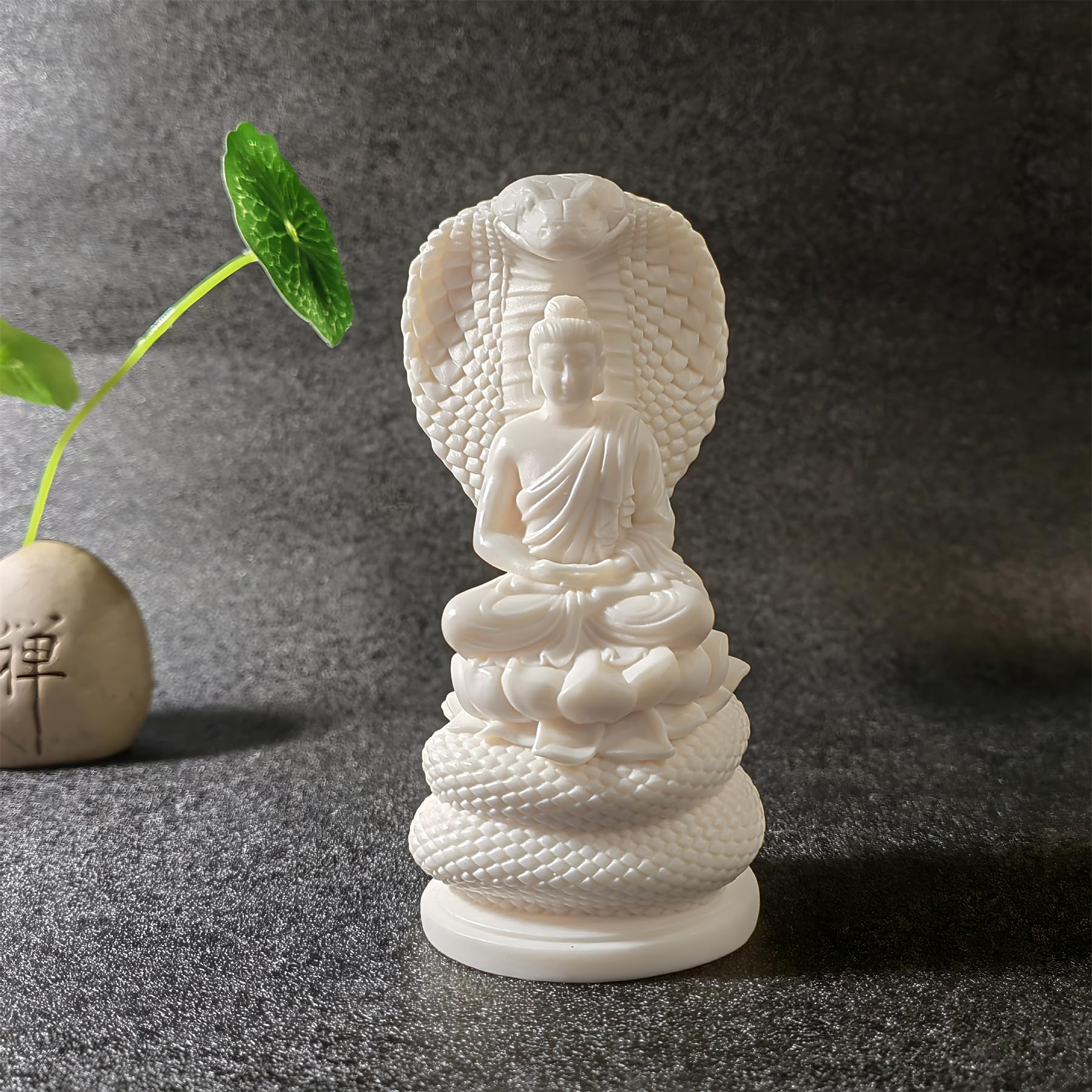 Amazon.co.jp: Hormsdar アイボリーナッツブッダが蓮の花に座っ