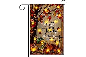 Fall Garden Flag Garden Flag with Lights