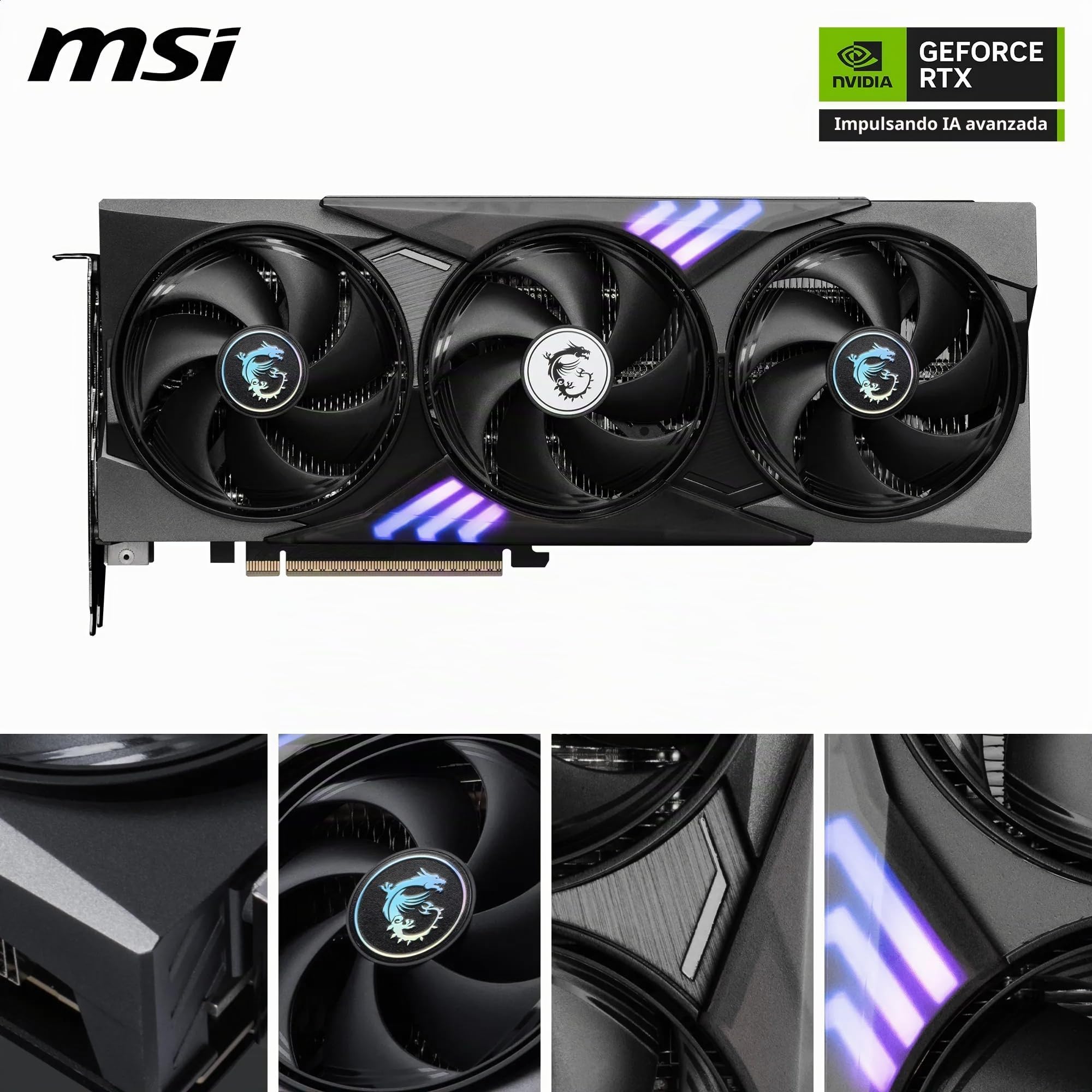 MSI NVIDIA GeForce RTX 5060 Ti 8G Gaming Trio OC GDDR7 128bit Tarjeta gráfica Gaming, Boost Clock hasta 2662 MHz, PCIe Gen 5, DLSS 4, DP 2.1 x 3, HDMI 2.1 x 1, SFF Ready