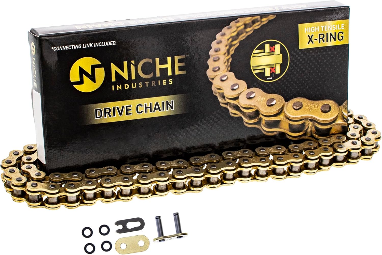 NICHE Drive Sprocket Chain Combo for Kawasaki KX80 KX85 Front 14 Rear 50 Tooth 420 X-Ring 120 Links