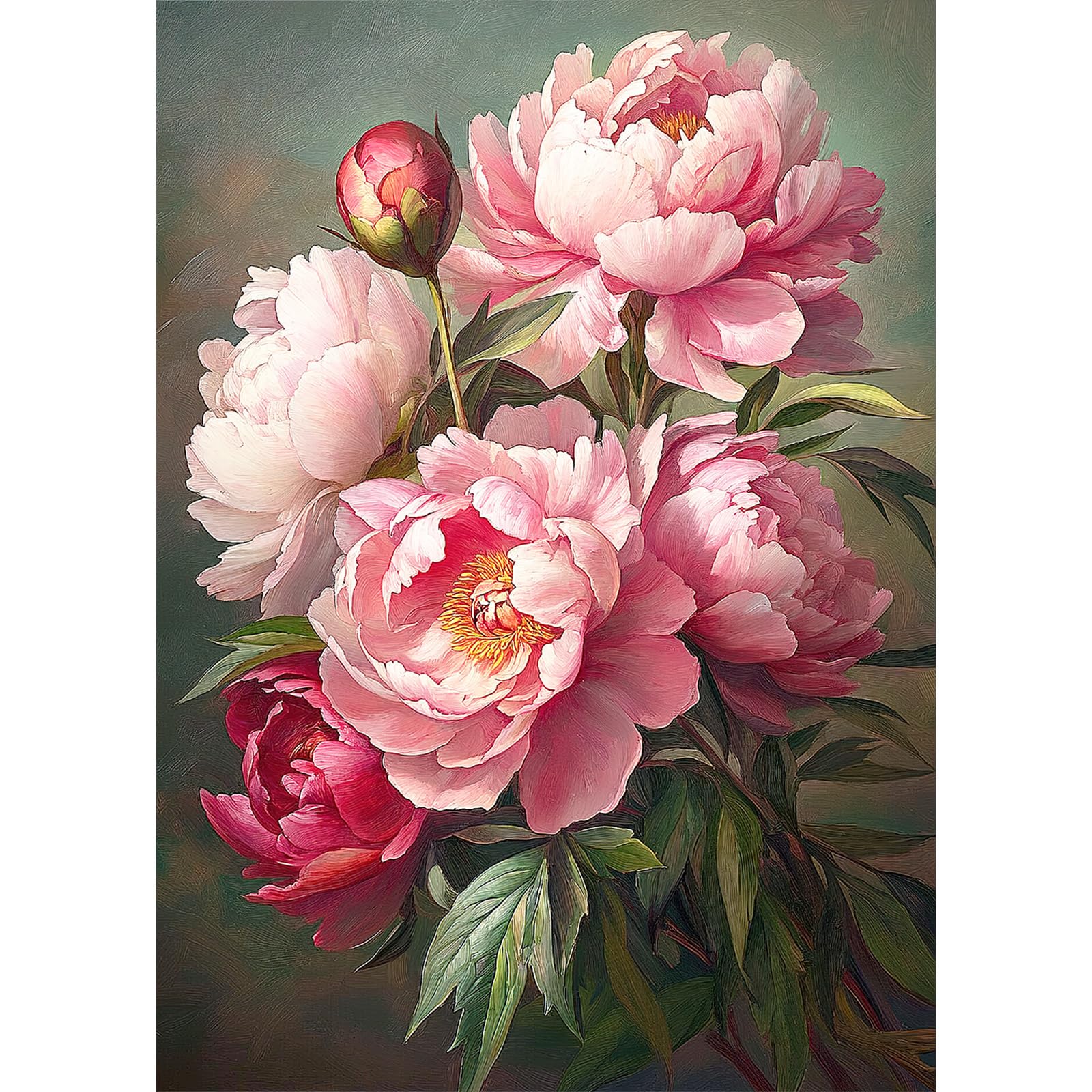 Amazon.com: MEIYUDA Flowers Diamond Painting Kits for Adults, 5D Peony ...