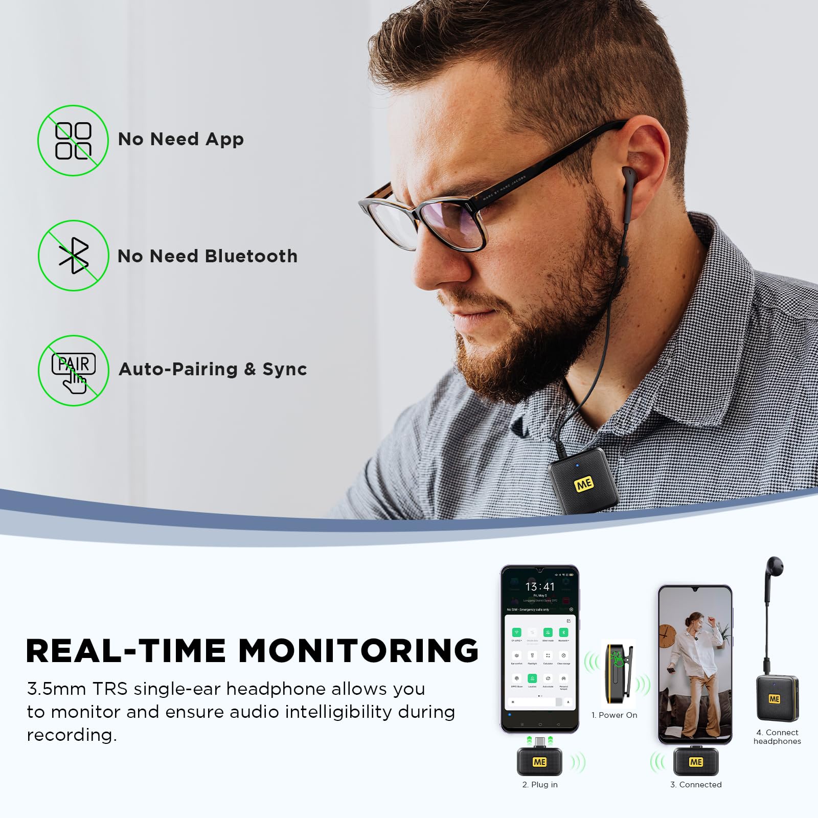 PALPEAL XLR 3PIN Headset Microphone for AKG Samson Bodypack (Headworn Microphone)