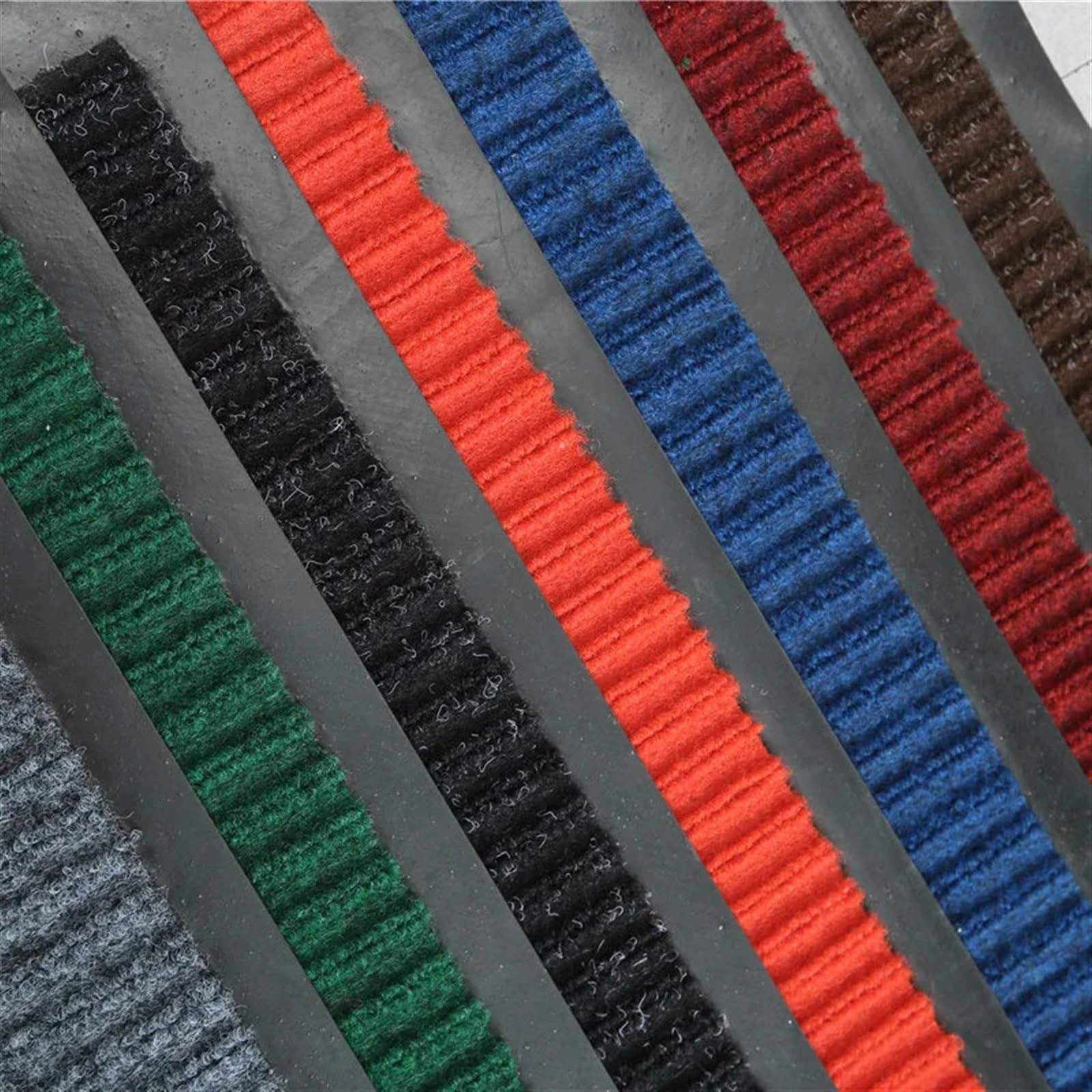 Gummimatte FüR Den Außeneingang Rutschfeste Vordertürmatte, Außentürmatte, Gummi, verdickte Eingangsmatte, Wasseraufnahme, langer Flurläufer, leicht zu reinigender Teppich Für Den Außenbereich(Red,40x