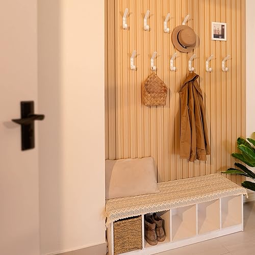 Miniatura 6 de WEBI Ganchos de pared para colgar abrigos, 0.157 in de grosor, tamaño jumbo, ganchos de pared resistentes para colgar abrigos, chaquetas, ropa,