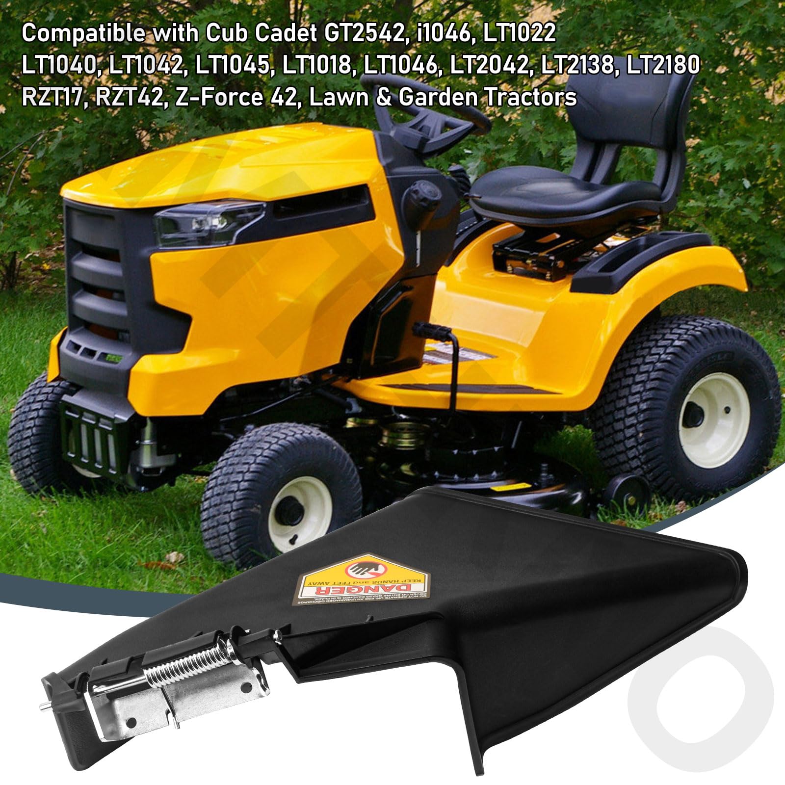 AMTHKNO 631-05229 Deflector de cubierta compatible con cortacésped MTD sustituye a los modelos 631-0216, 631-0216A, 631-05193, 731-1031