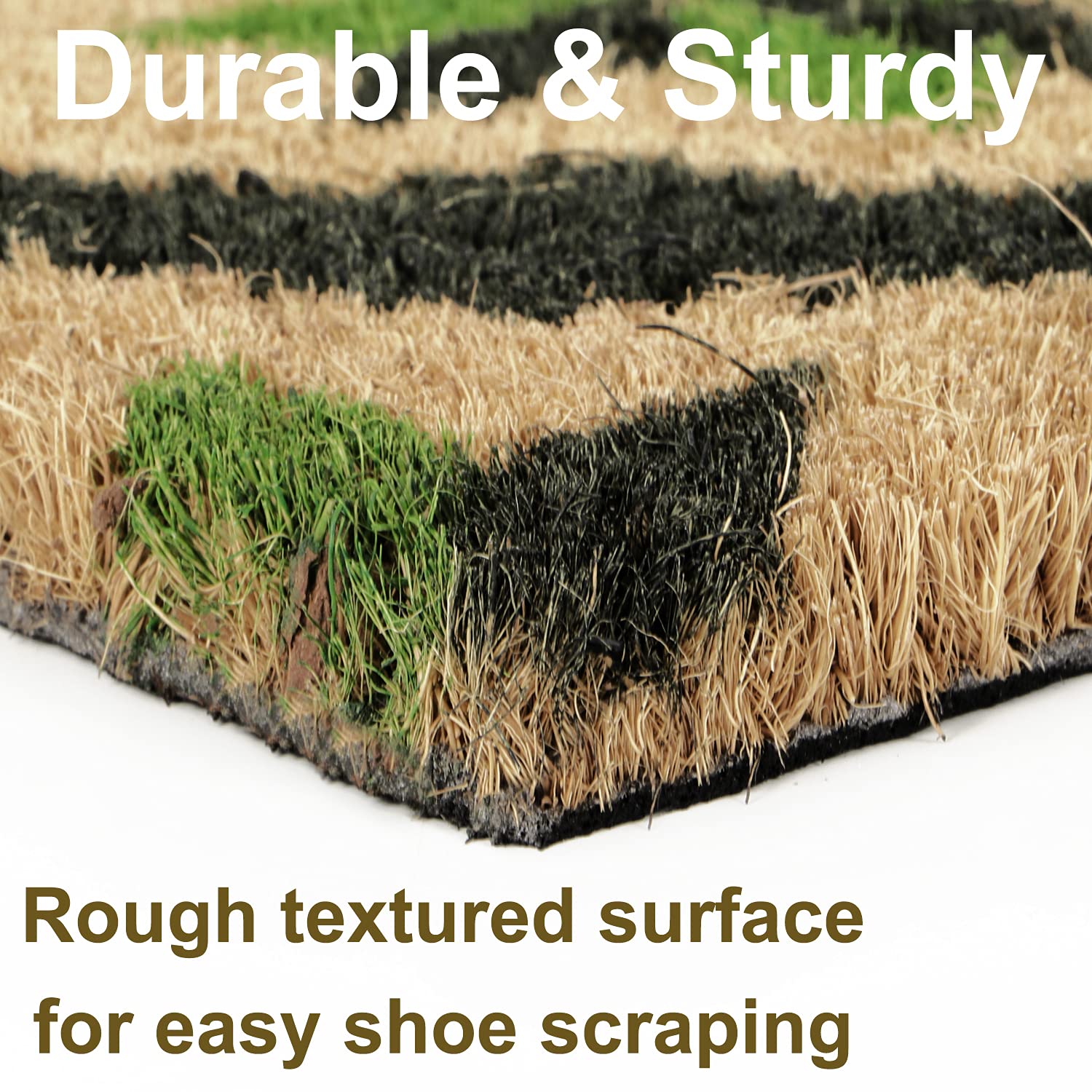 HOKIPO Coconut Coir Doormat - Natural & Durable -6 HOKIPO Coconut Coir Doormat - Natural & Durable -6