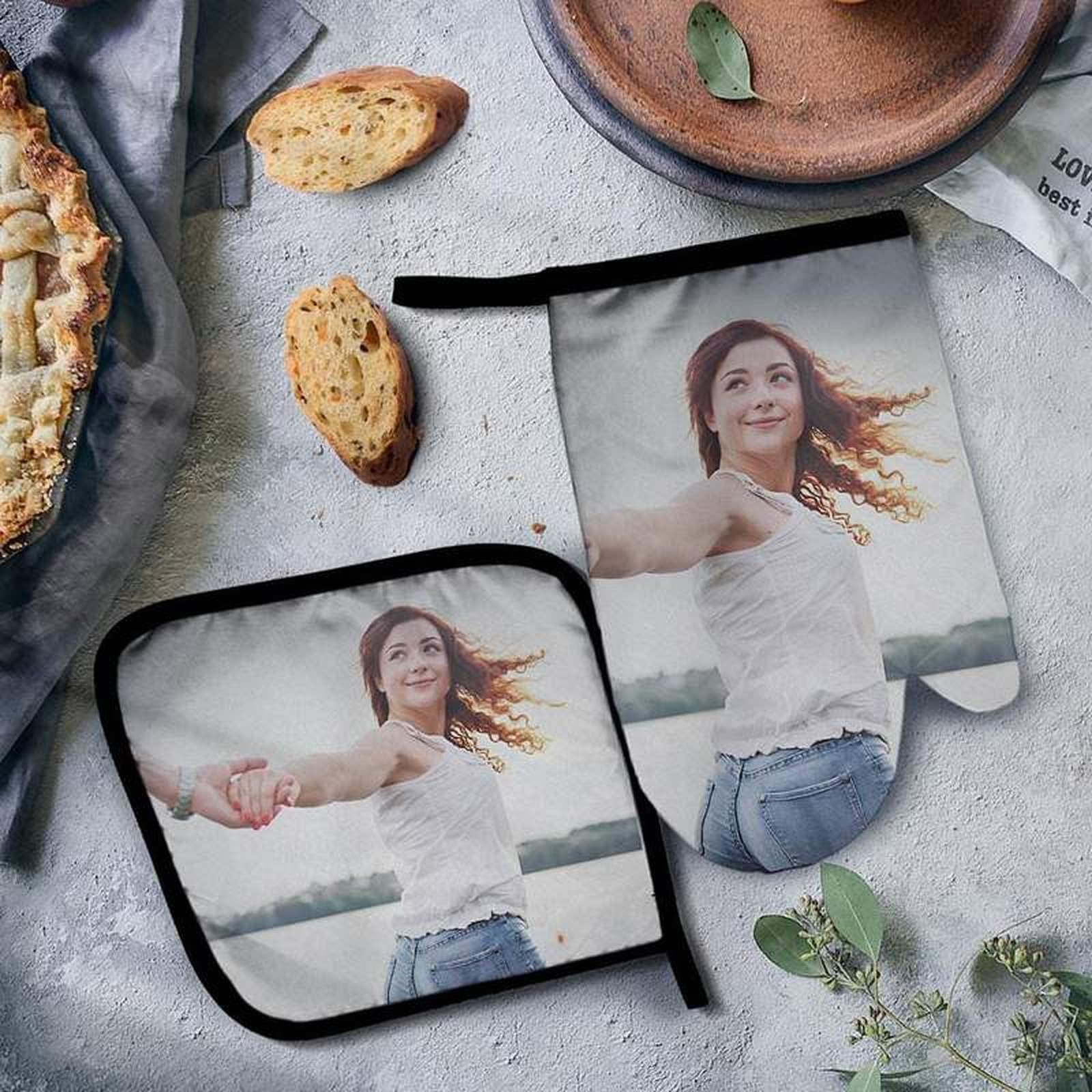 guf Personalised Oven Mitts Set - Kitchen Gift