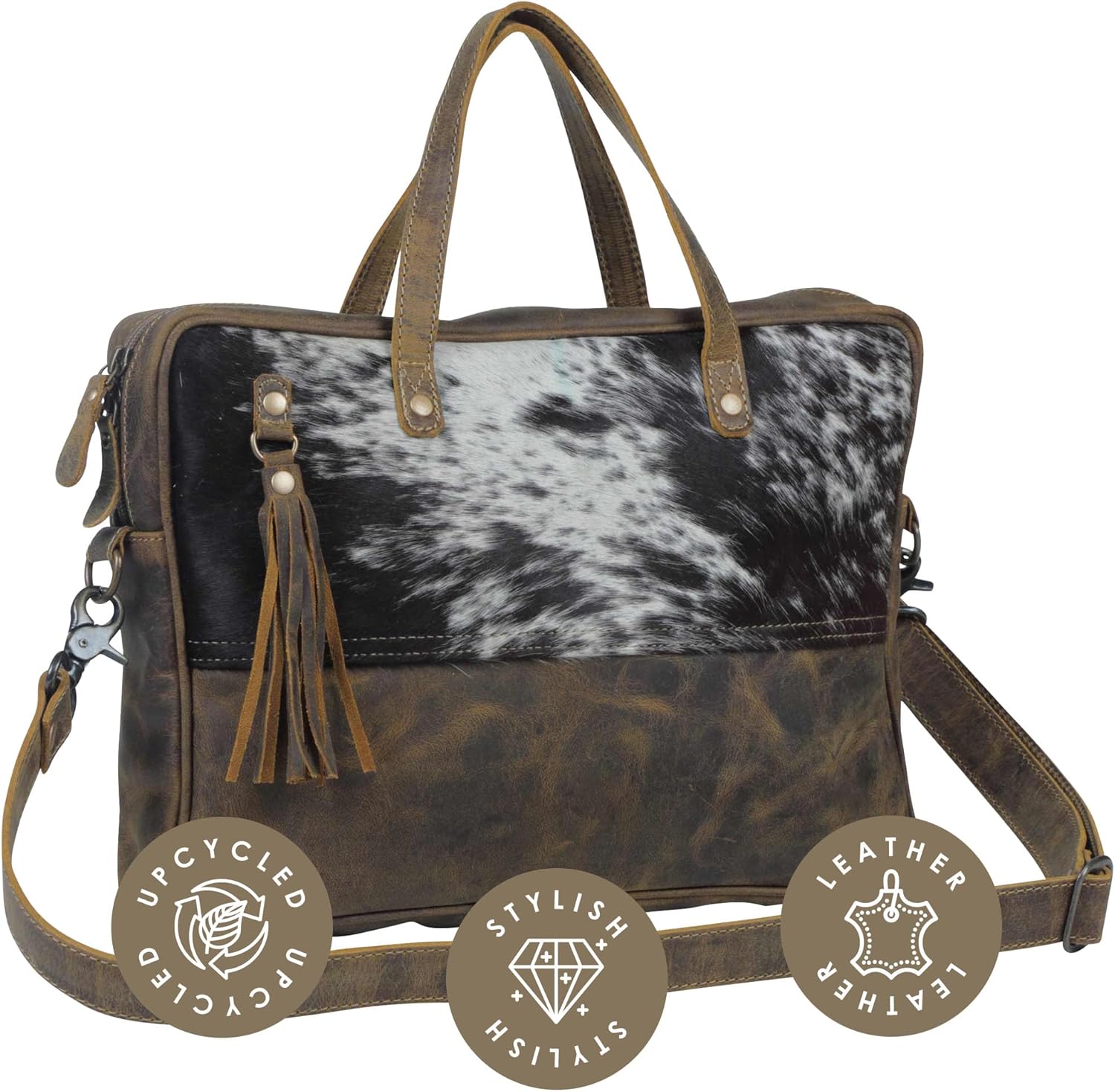 Western Leather Laptop Bag for Women